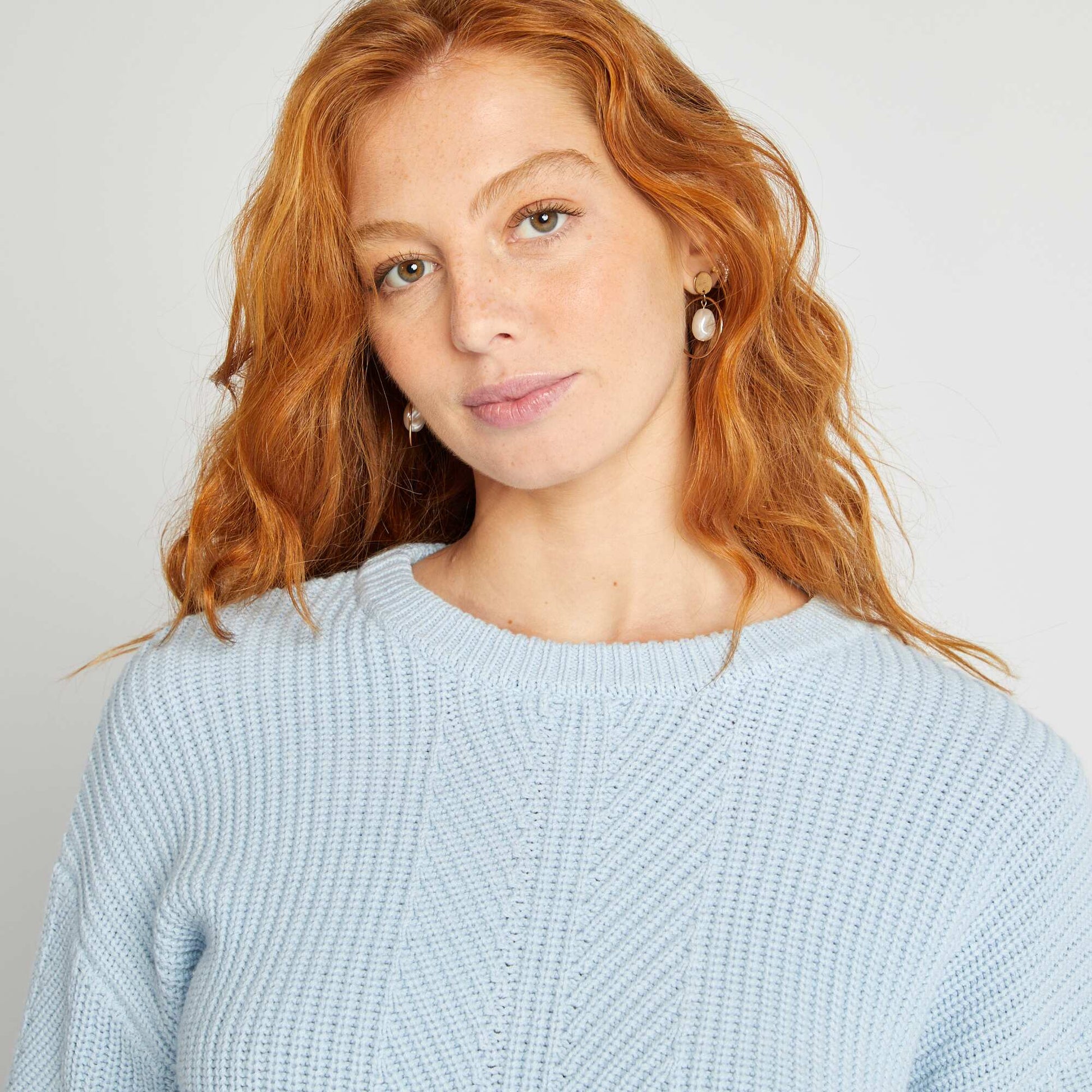 Chunky knit sweater BLUE