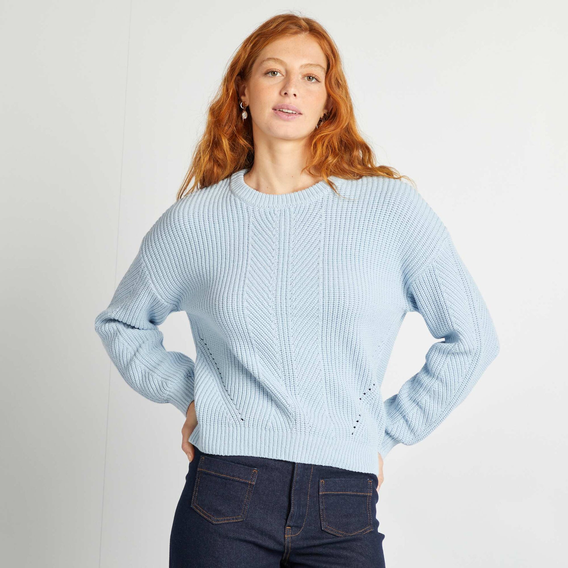 Chunky knit sweater BLUE
