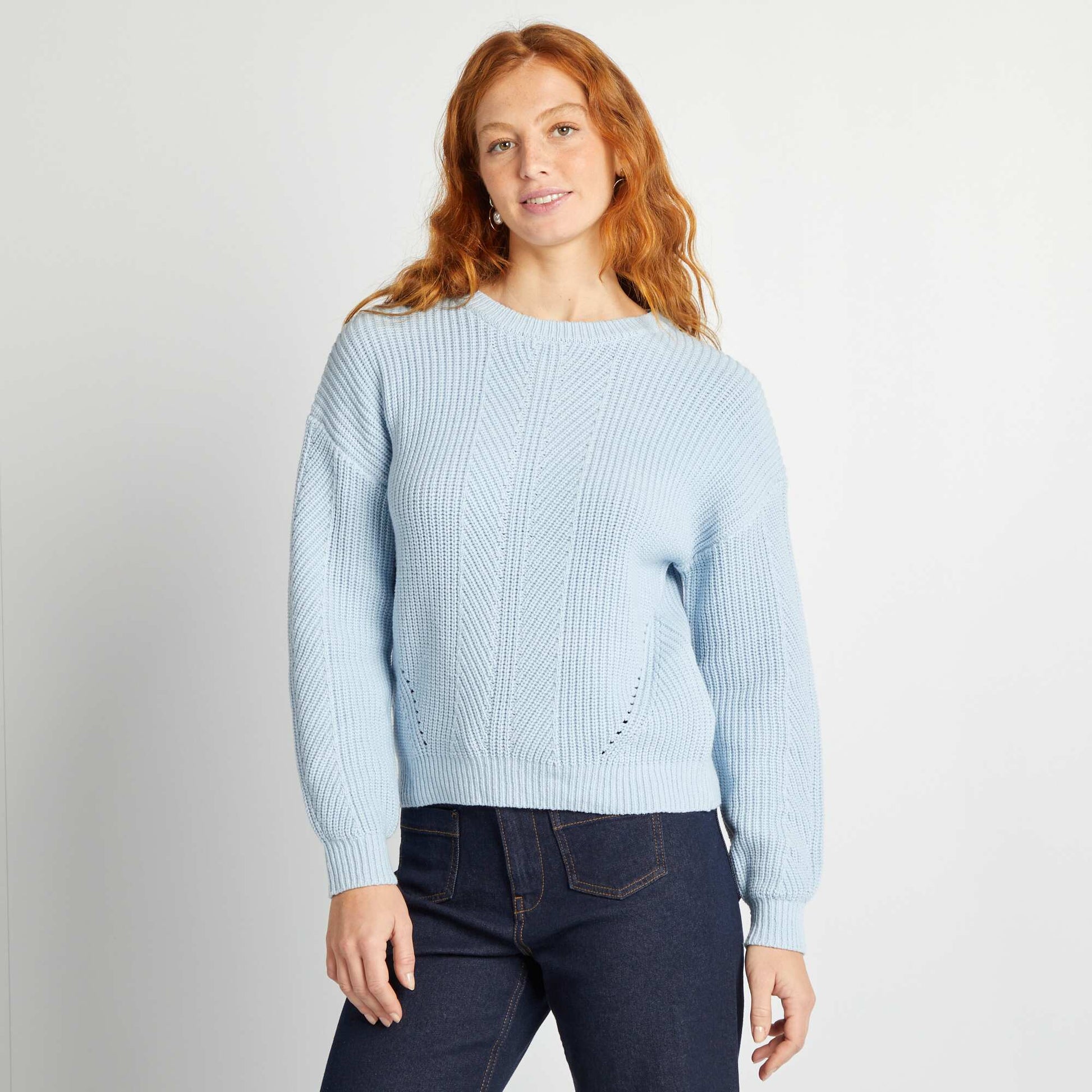 Chunky knit sweater BLUE