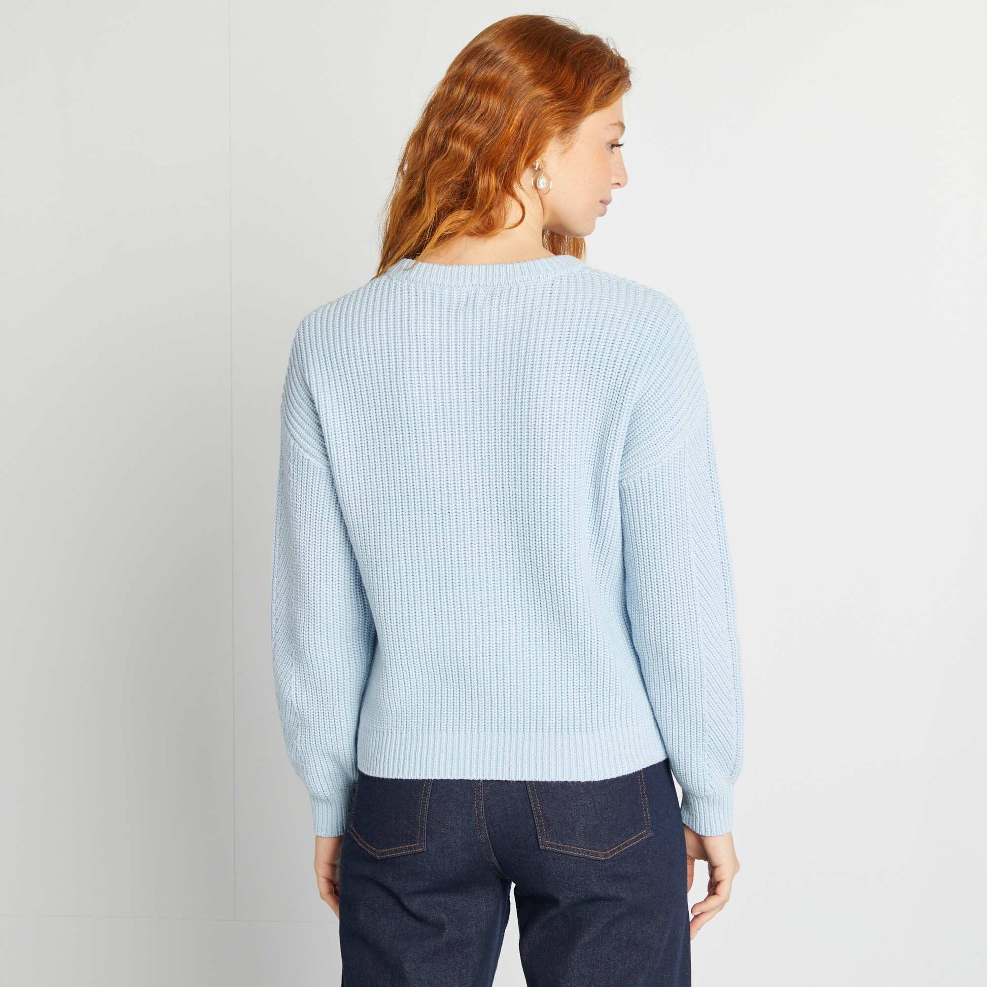 Chunky knit sweater BLUE