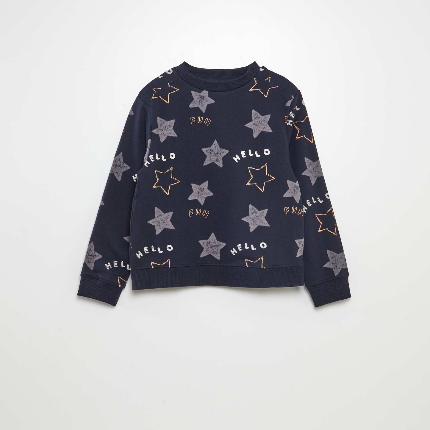 Lightweight patterned sweatshirt BLUE