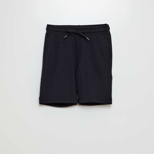 Lightweight sweatshirt fabric shorts black