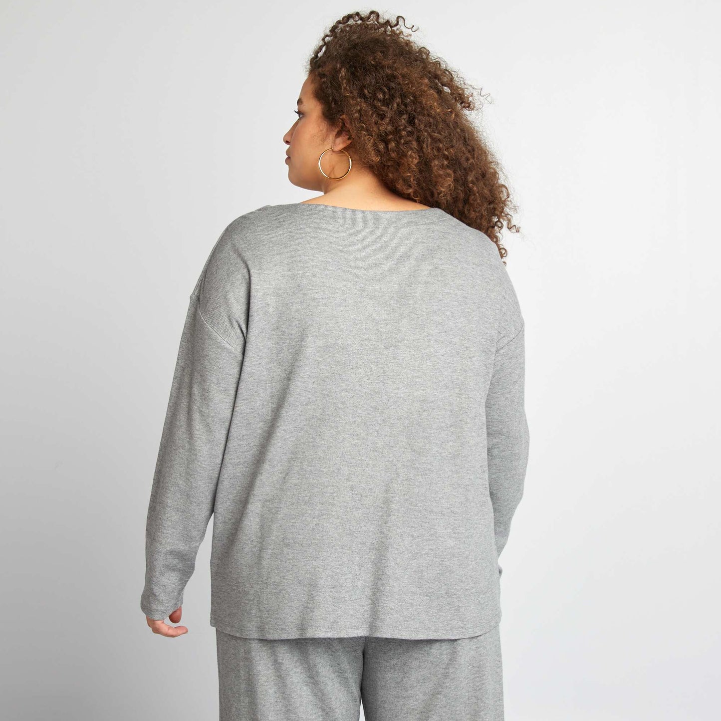 Soft knit T-shirt GREY