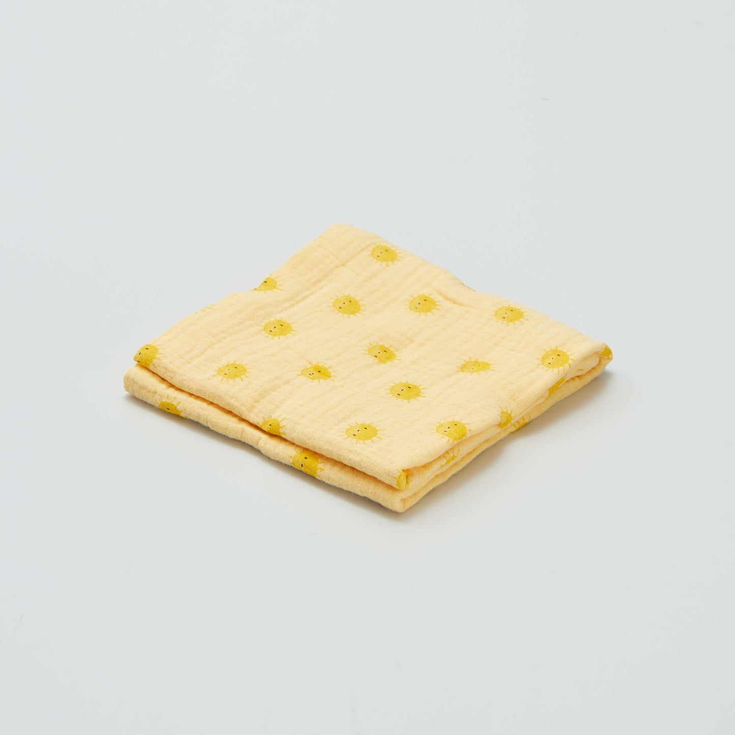 Pack of 2 cotton gauze squares YELLOW