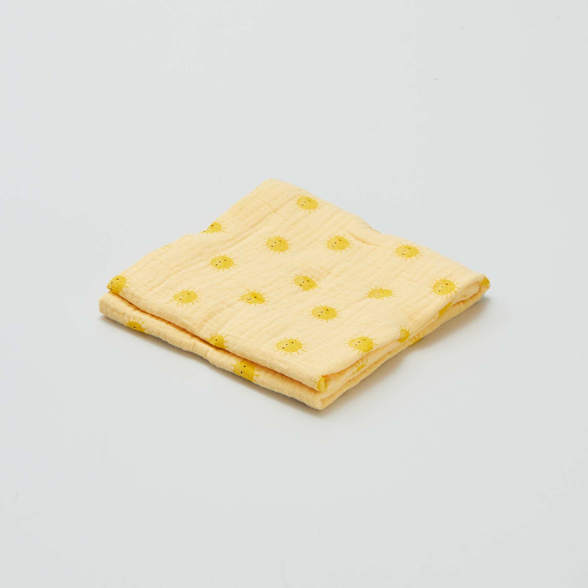 Pack of 2 cotton gauze squares YELLOW
