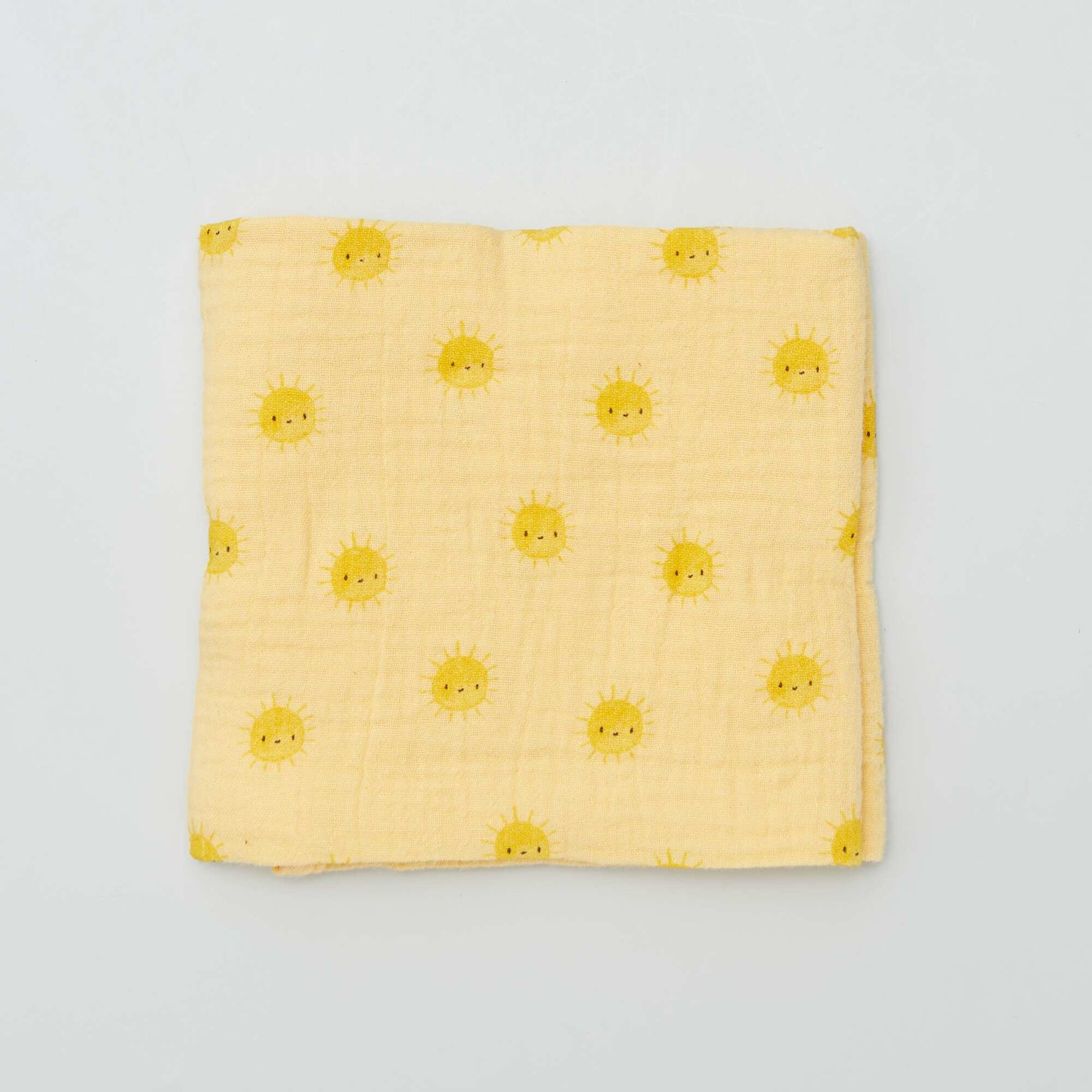 Pack of 2 cotton gauze squares YELLOW