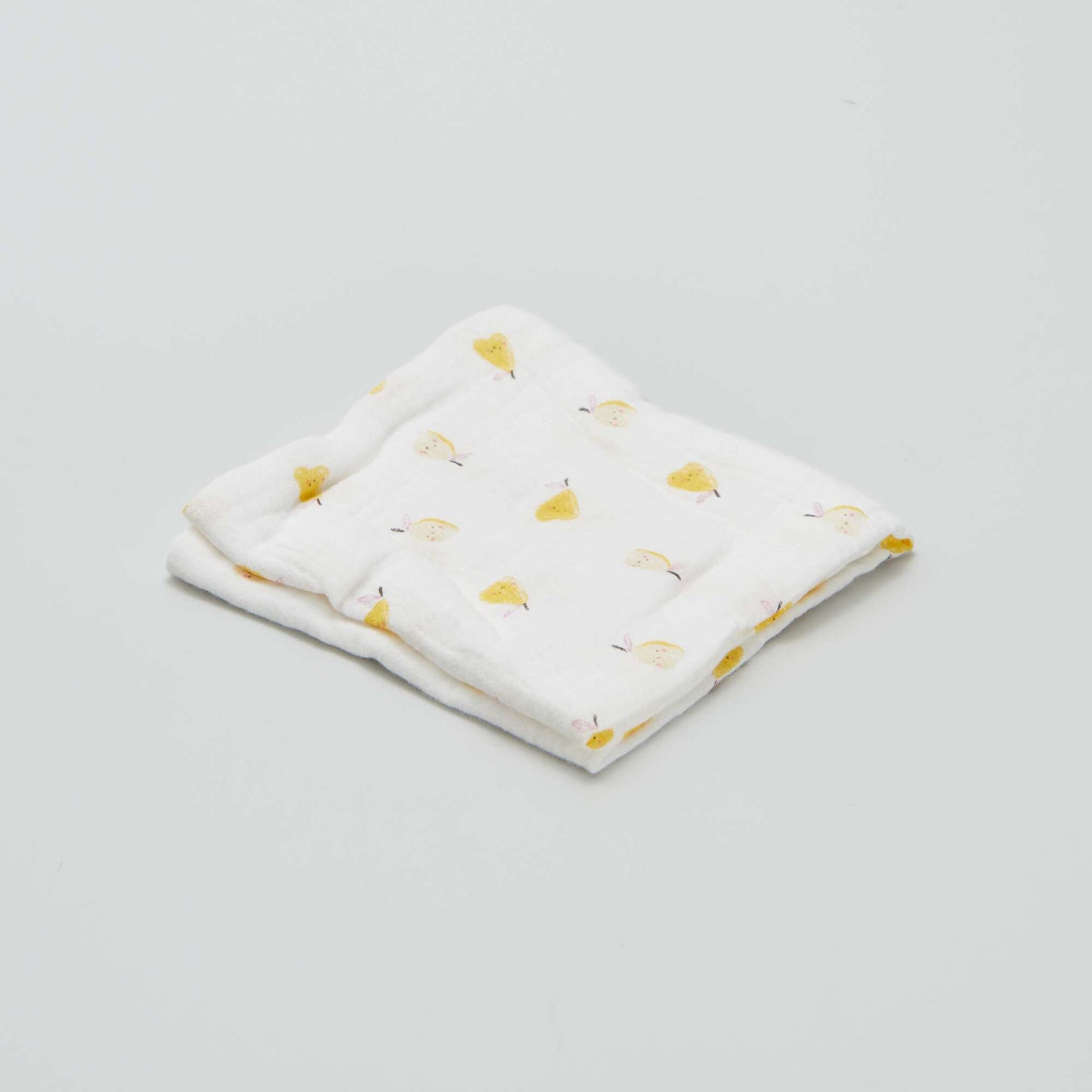 Pack of 2 cotton gauze squares WHITE