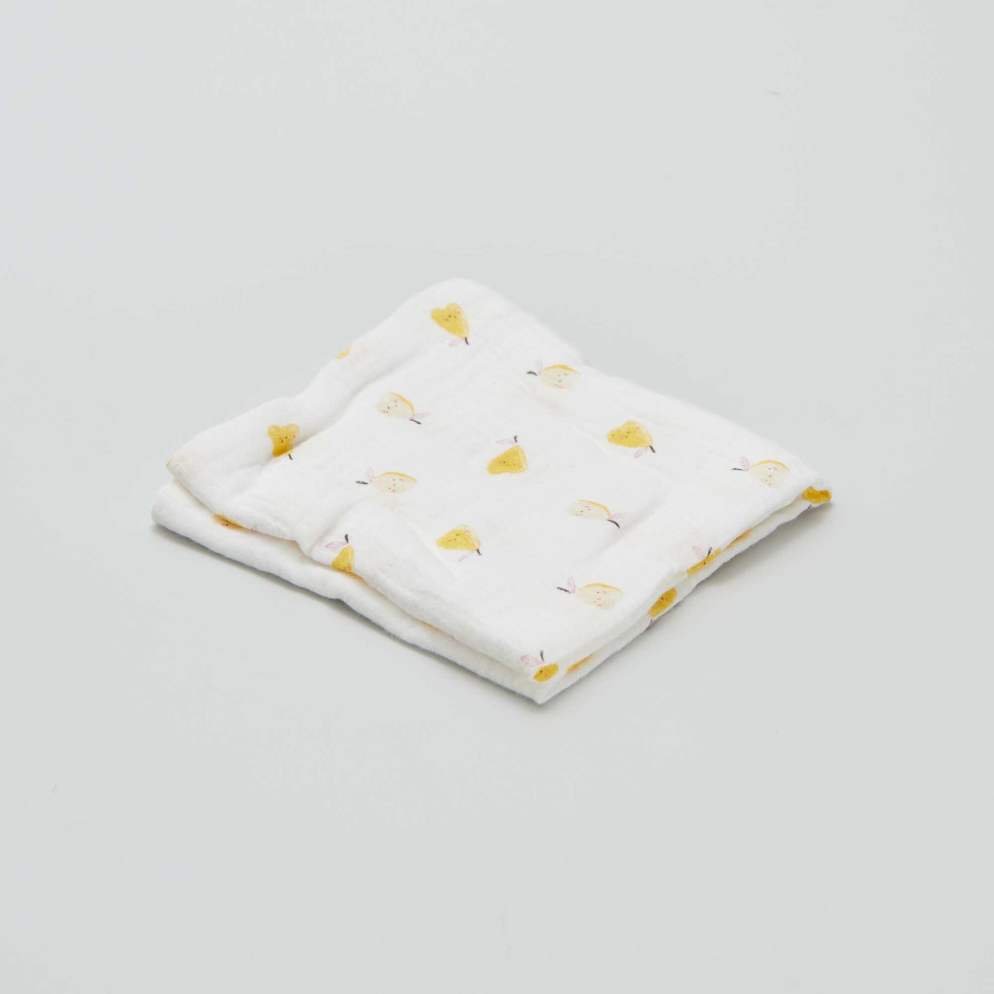 Pack of 2 cotton gauze squares WHITE