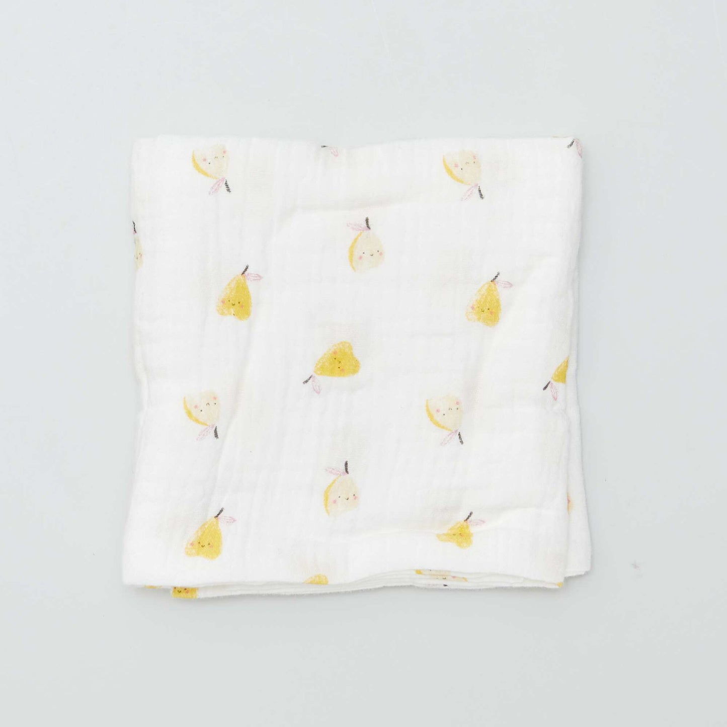 Pack of 2 cotton gauze squares WHITE
