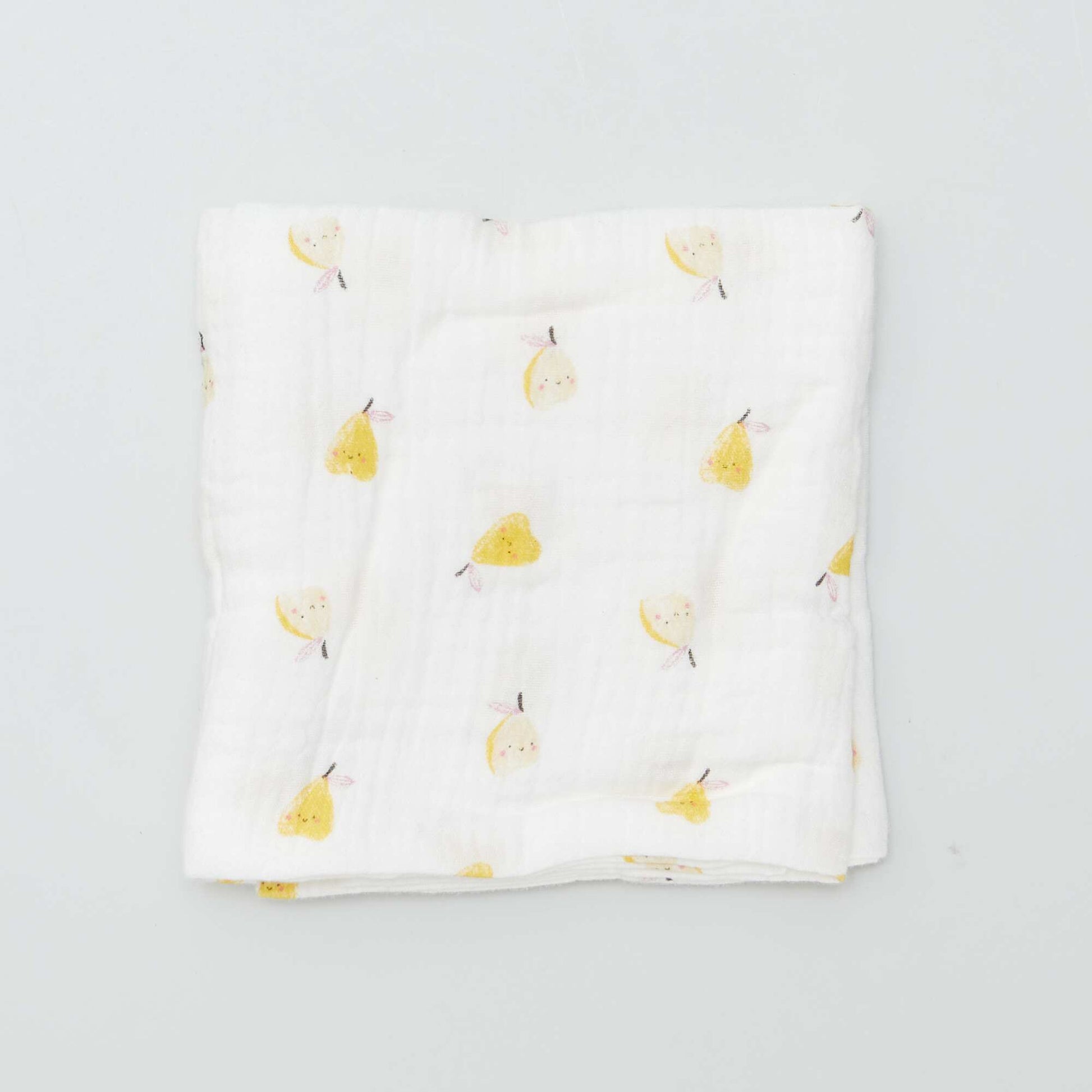 Pack of 2 cotton gauze squares WHITE