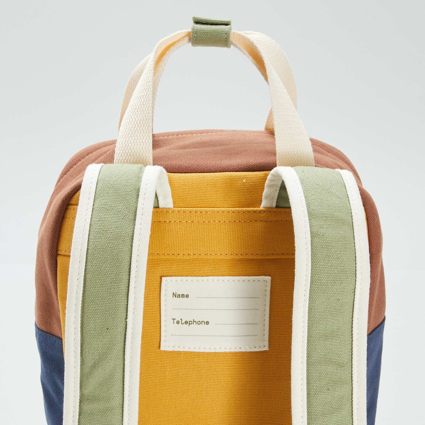 Colour block backpack KHAKI