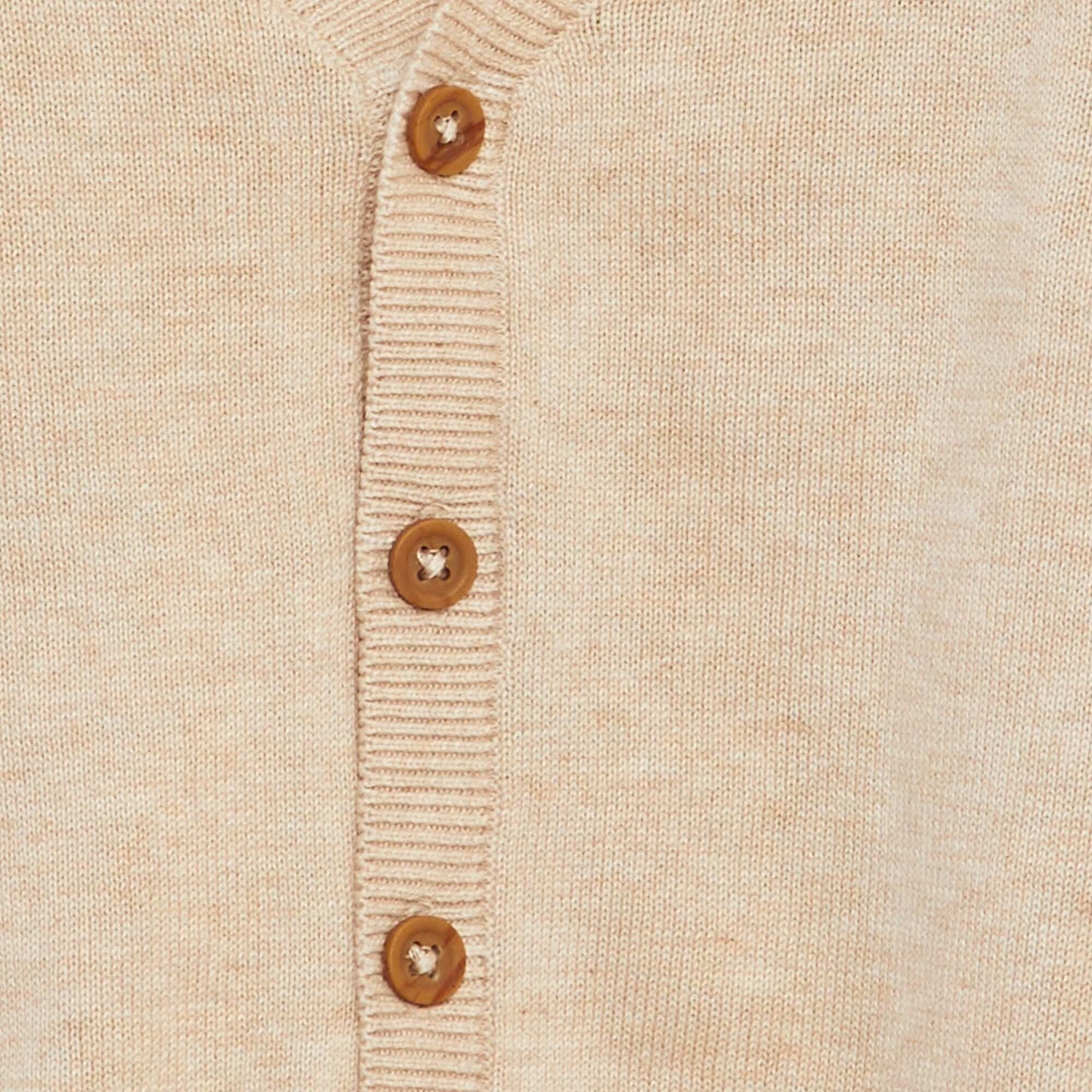 V-neck knitted cardigan BEIGE