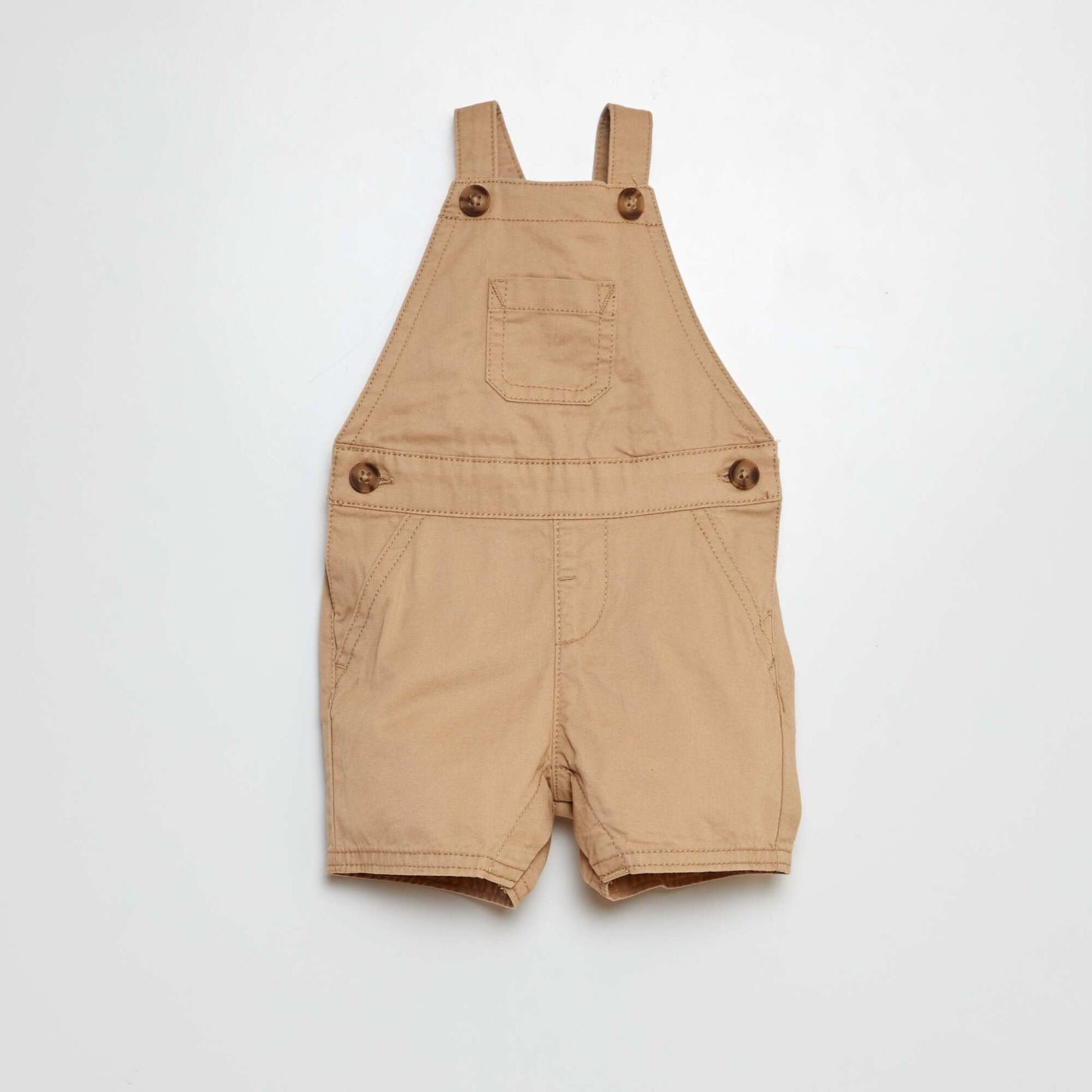 Twill dungarees BEIGE