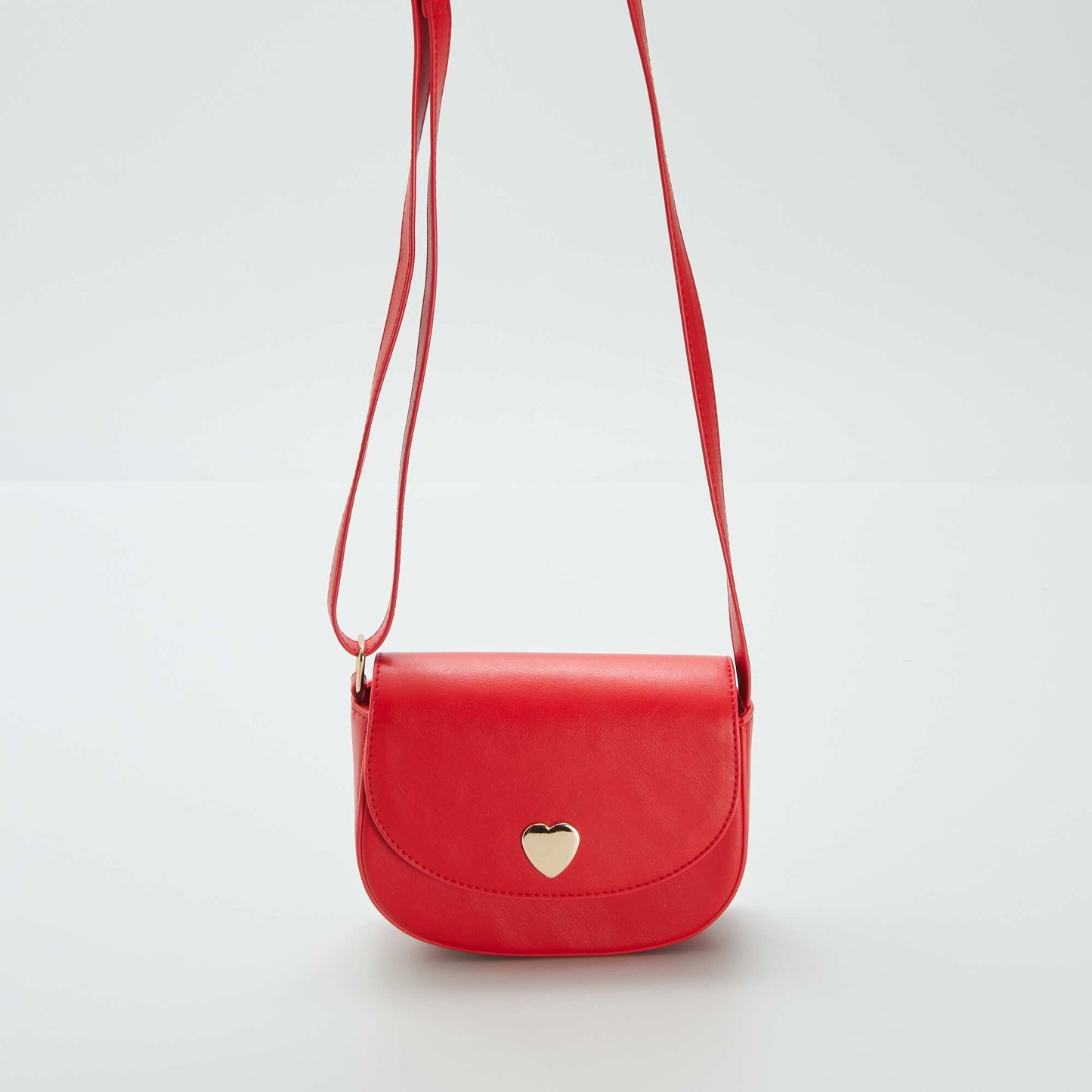 Synthetic shoulder bag RED