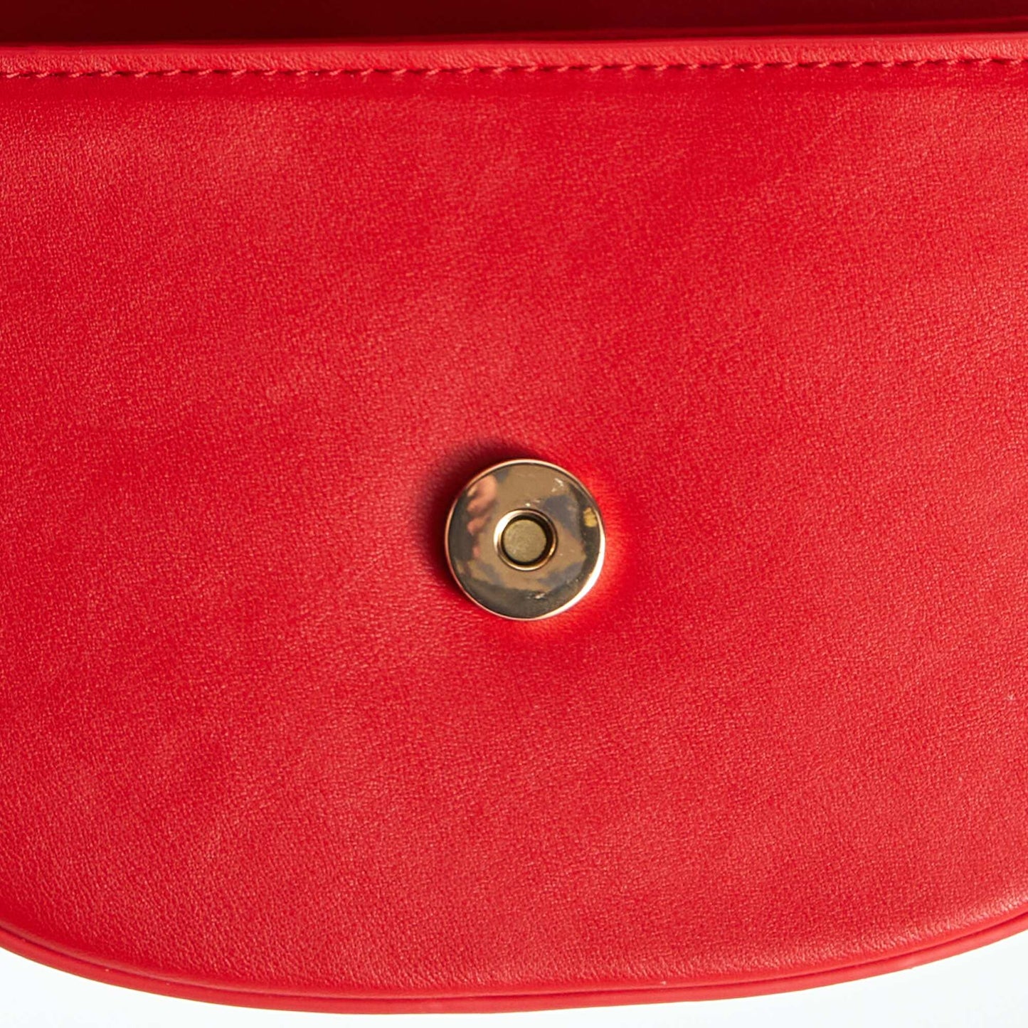 Synthetic shoulder bag RED