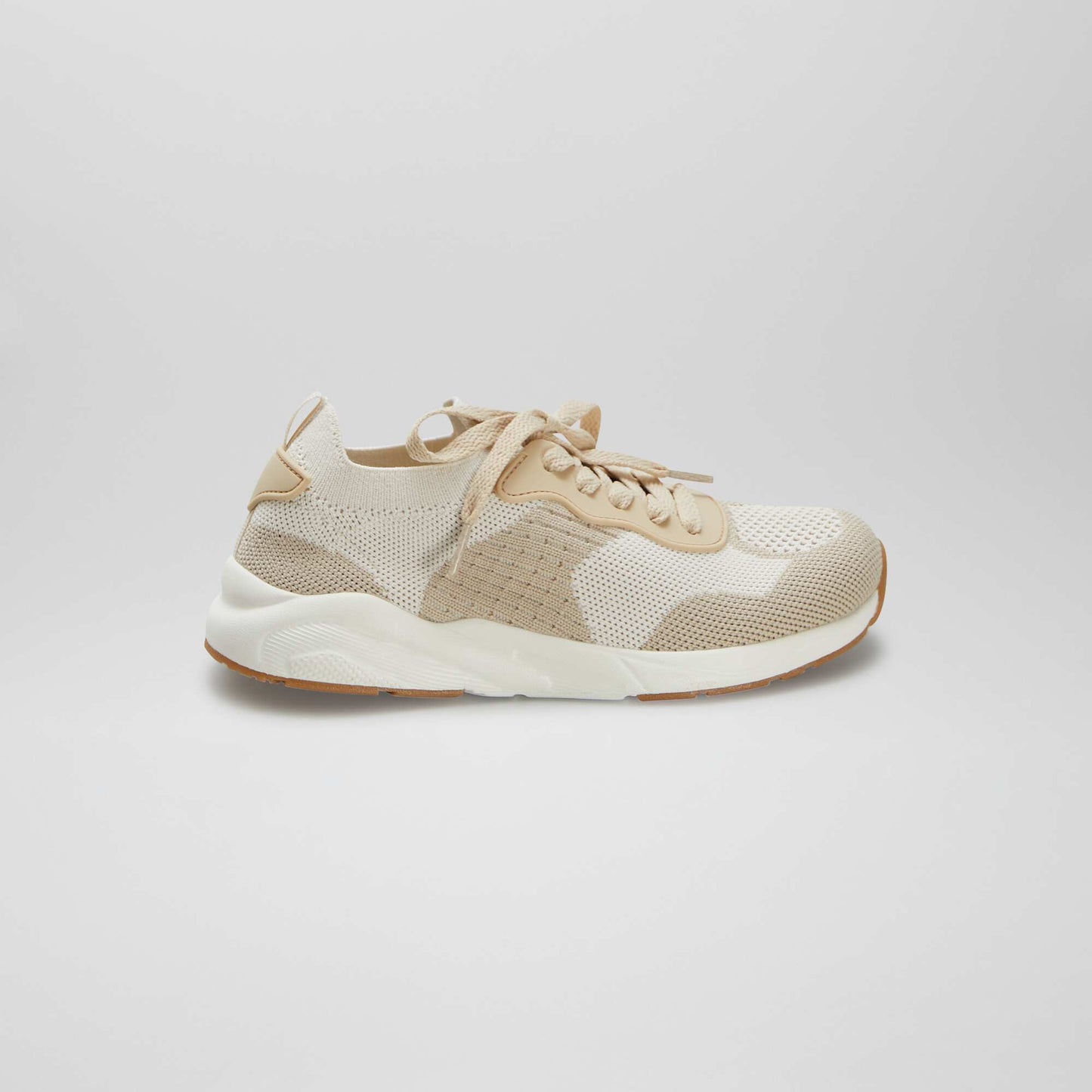 Two-tone mesh trainers BEIGE