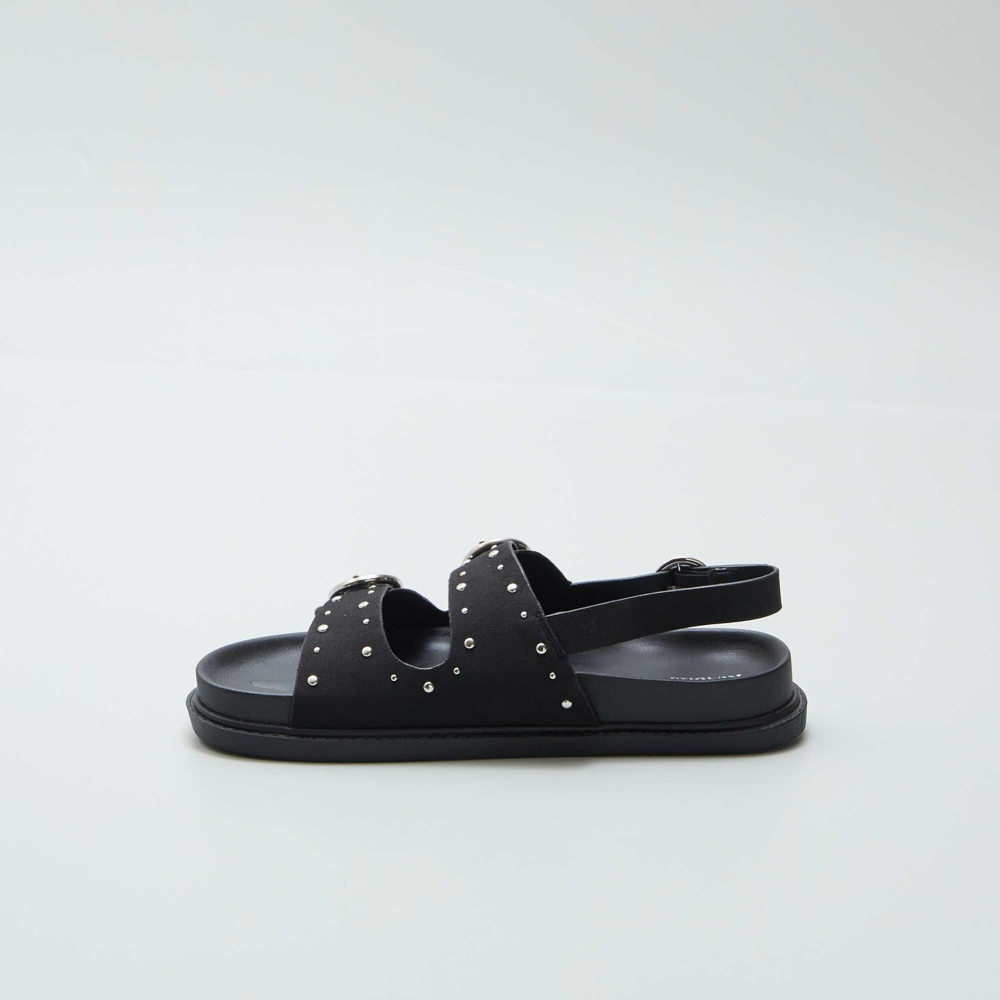 Sandals with studded straps BLACK