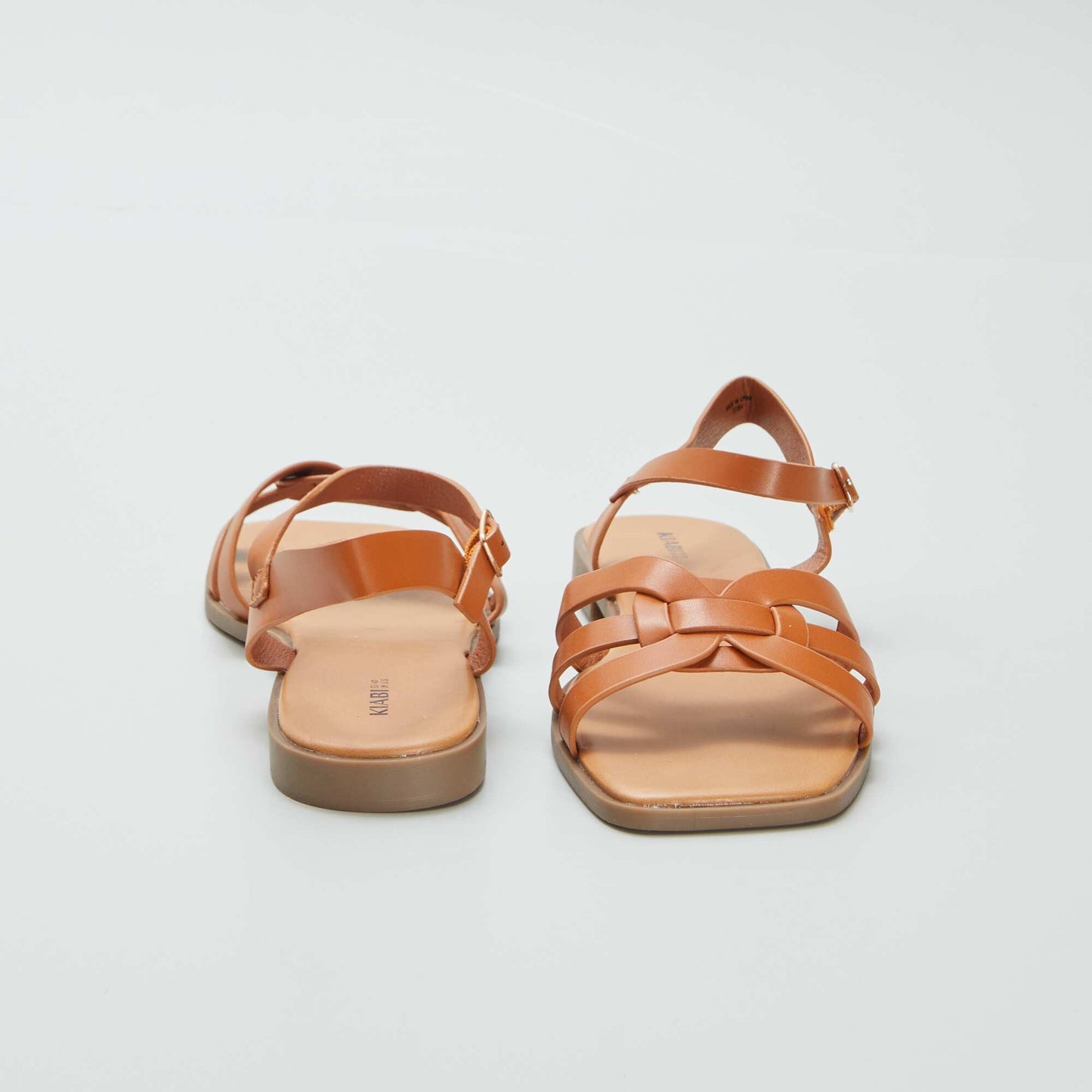 Sandals with buckled strap BROWN