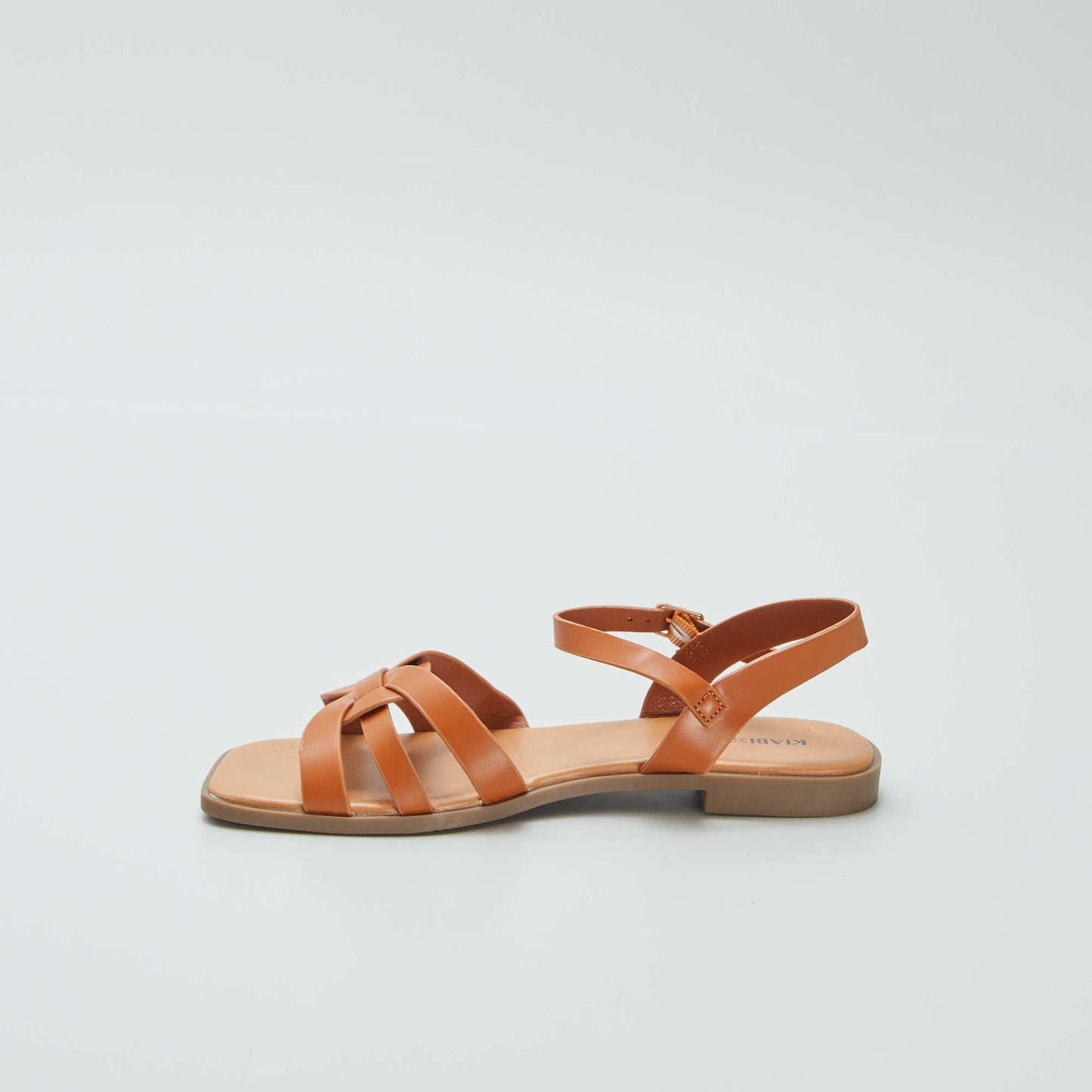 Sandals with buckled strap BROWN