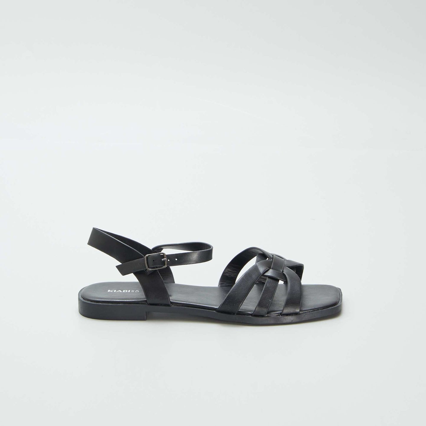 Sandals with buckled strap BLACK