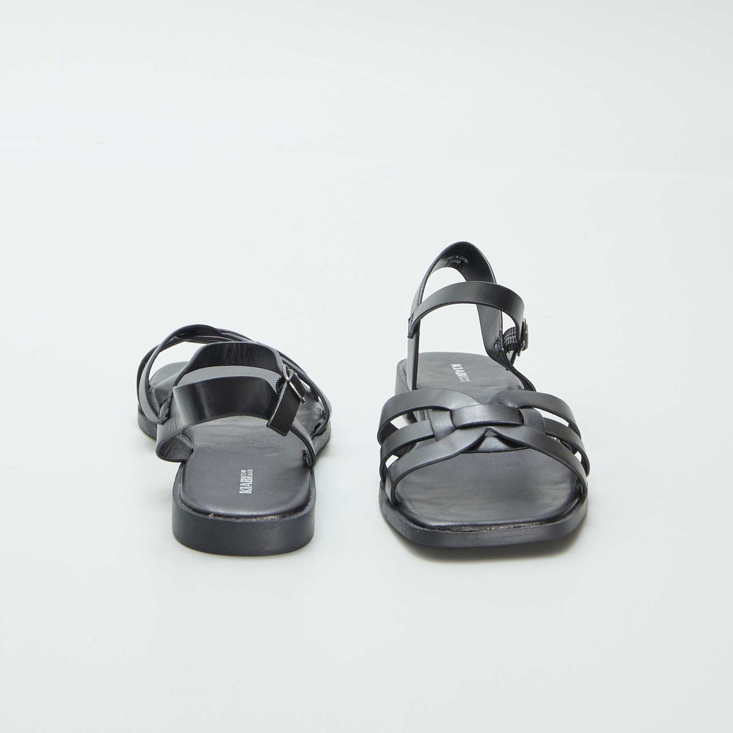 Sandals with buckled strap BLACK