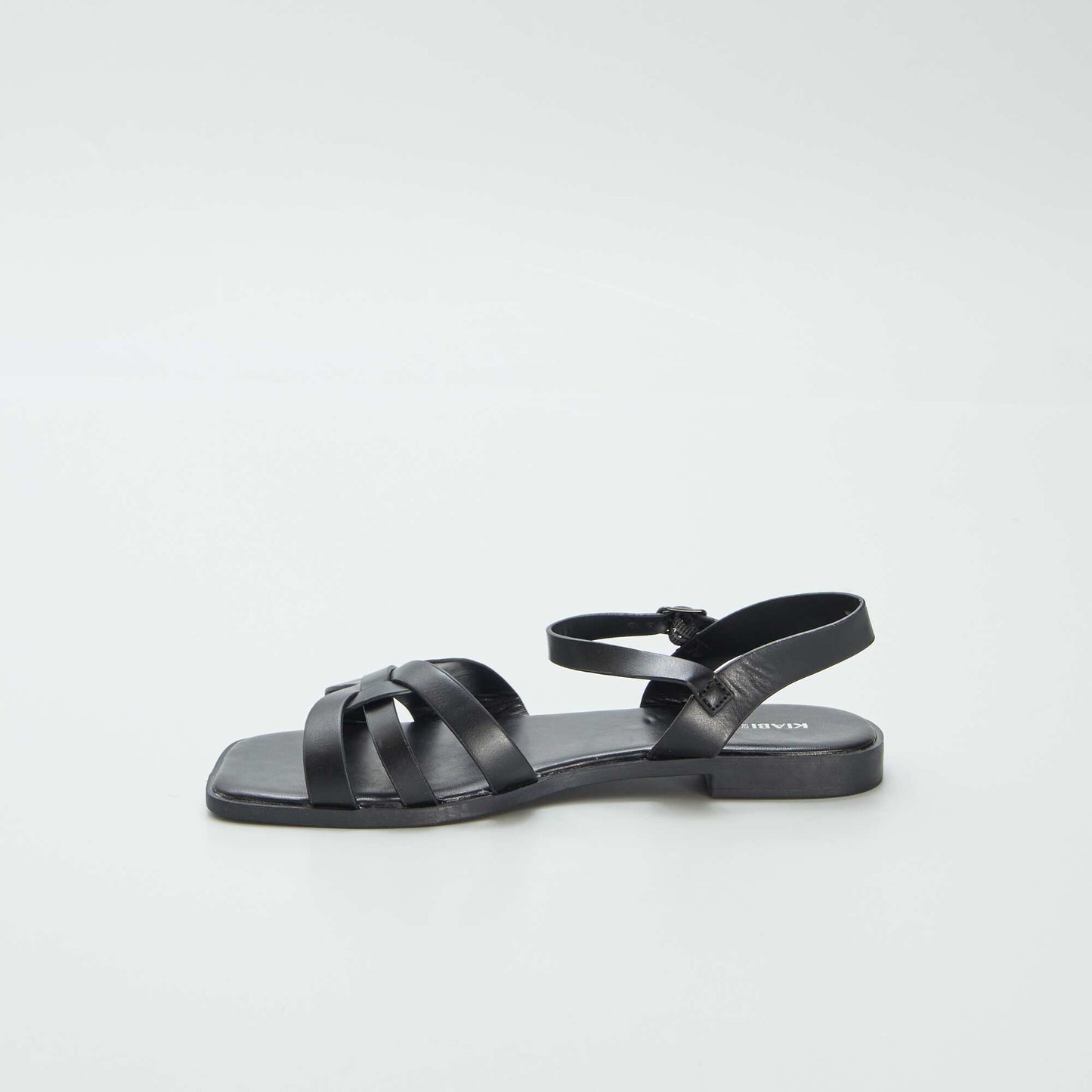 Sandals with buckled strap BLACK