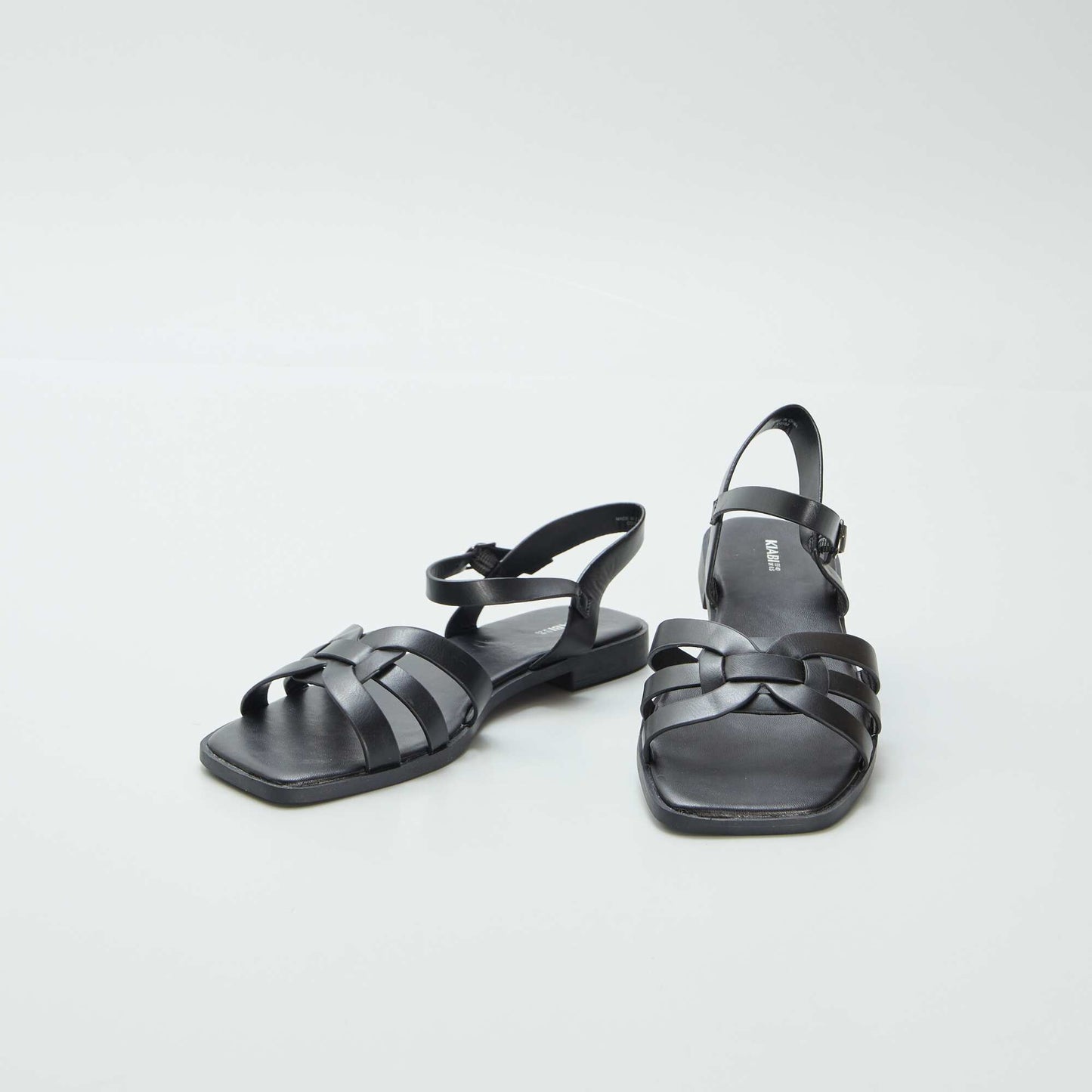 Sandals with buckled strap BLACK