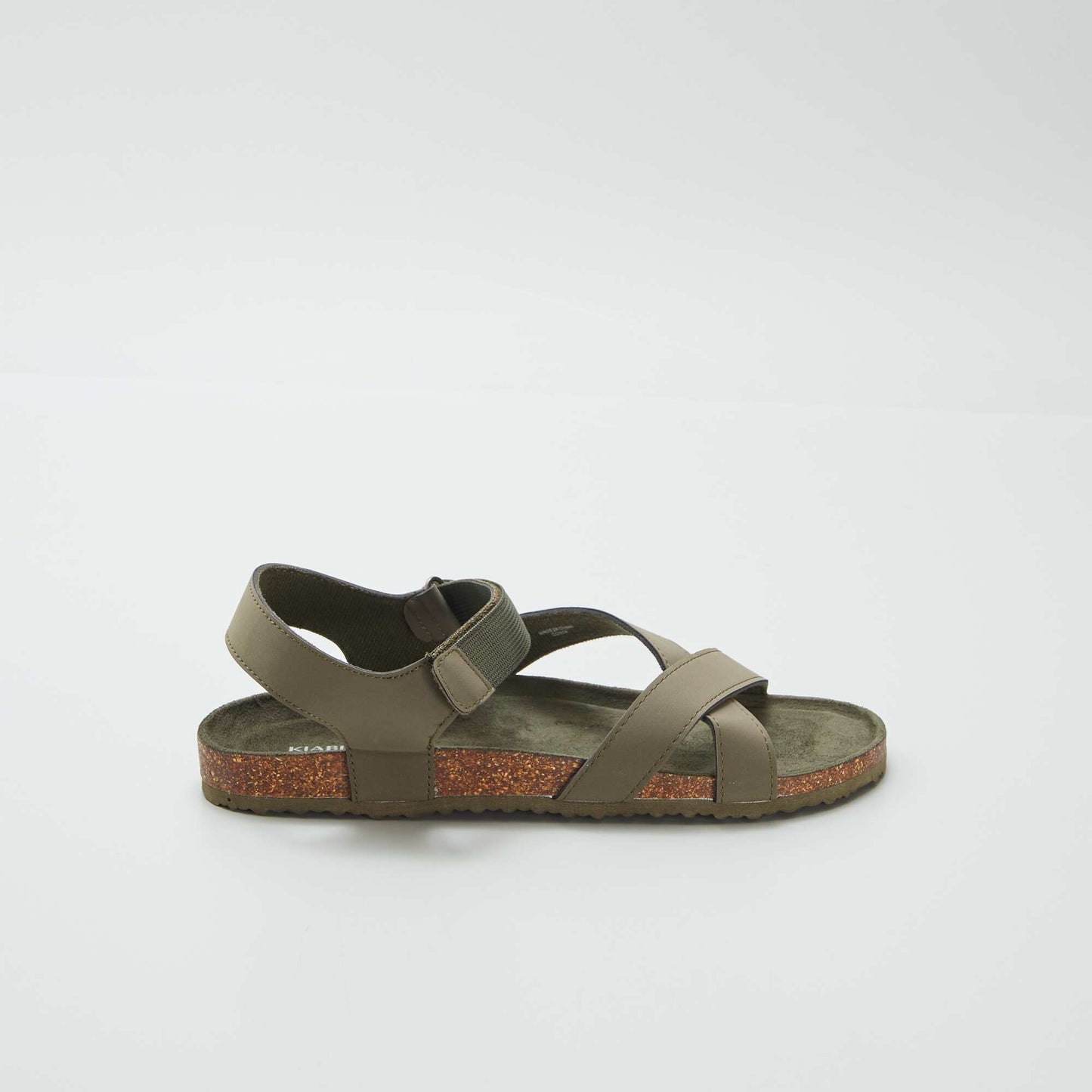 Sandals with crossover straps KHAKI