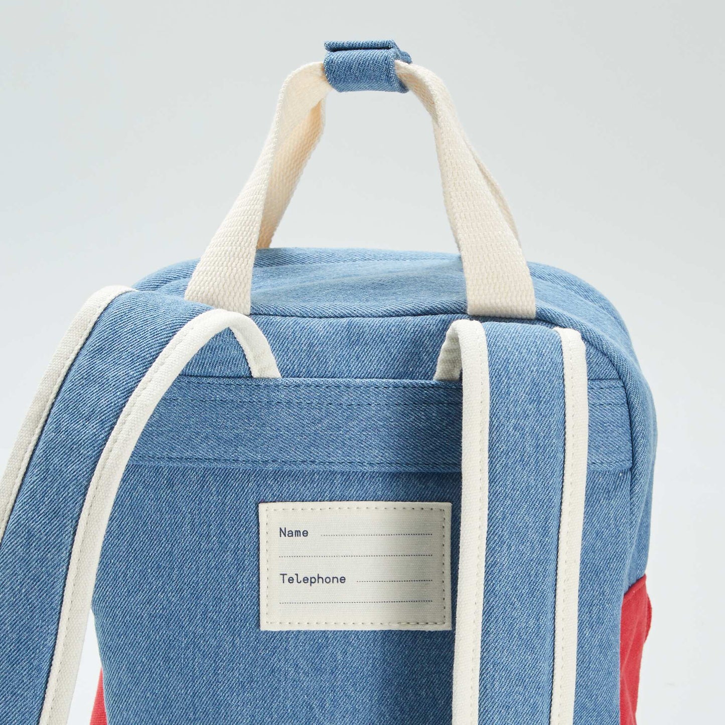 Denim-look backpack BLUE