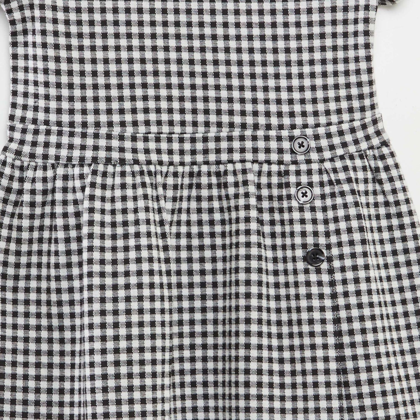 Gingham A-line dress BLACK