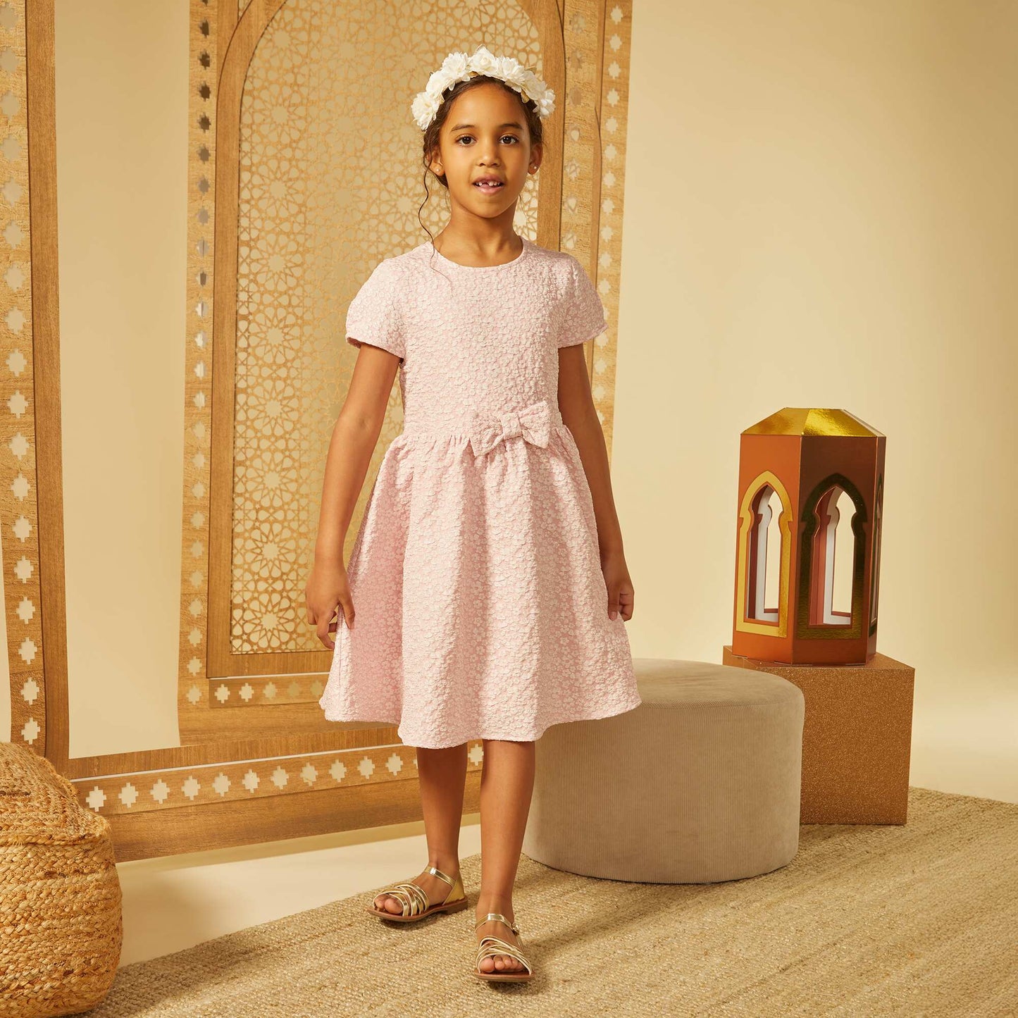 Jacquard party dress PINK