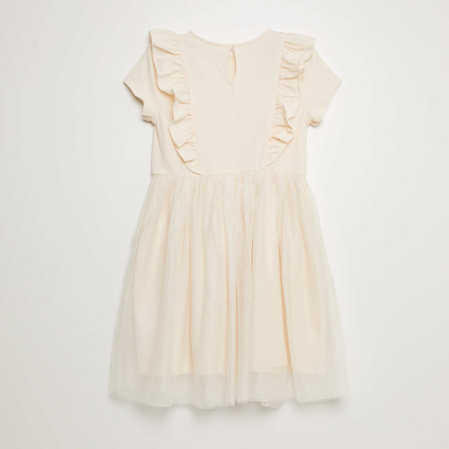 A-line dress with tulle WHITE