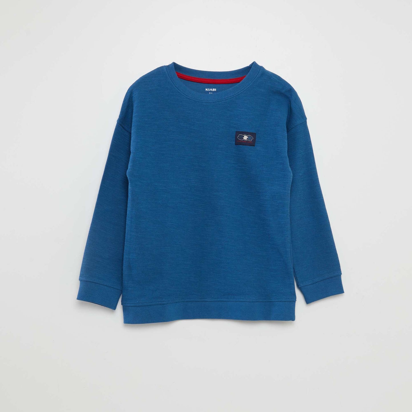 Sweater-style T-shirt BLUE