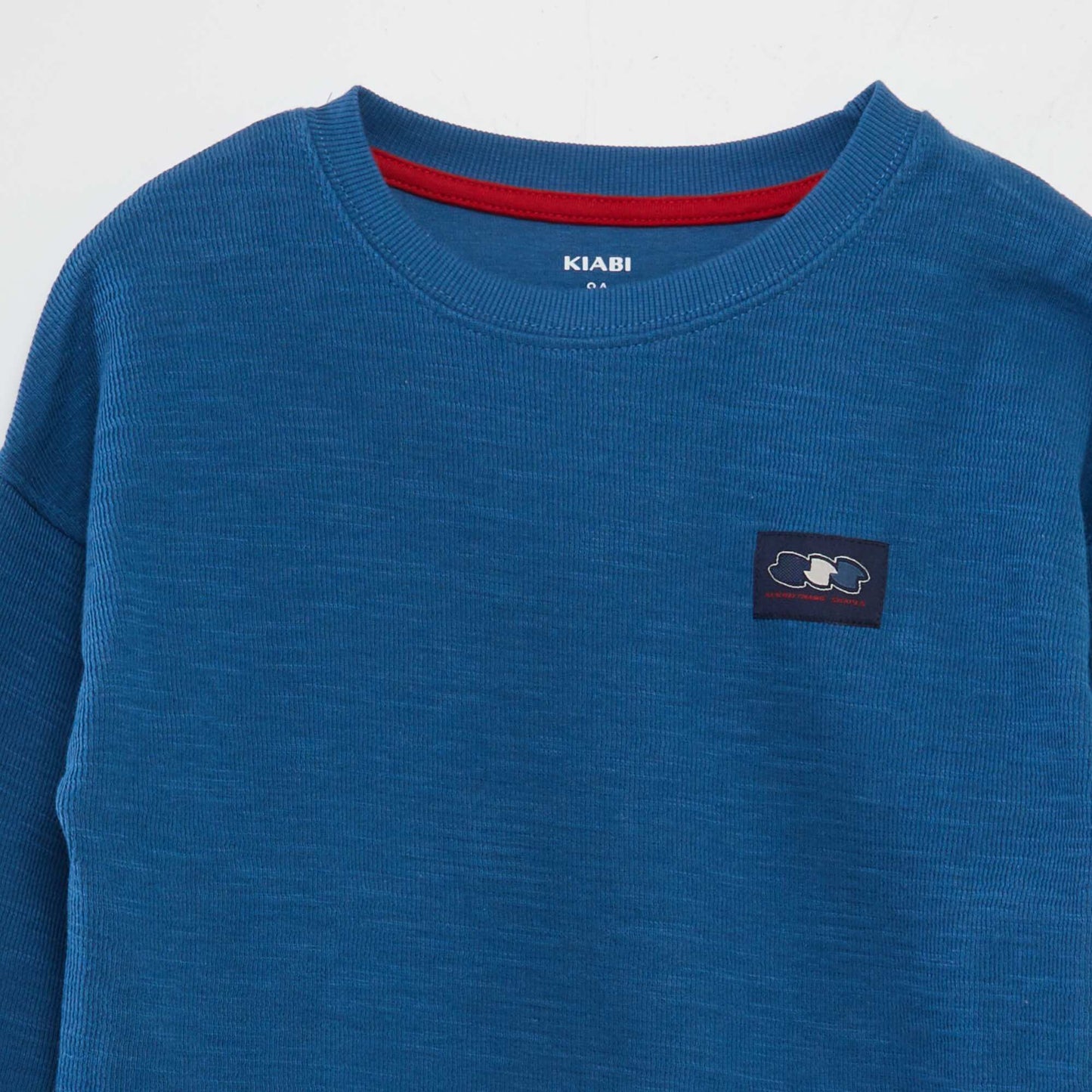 Sweater-style T-shirt BLUE