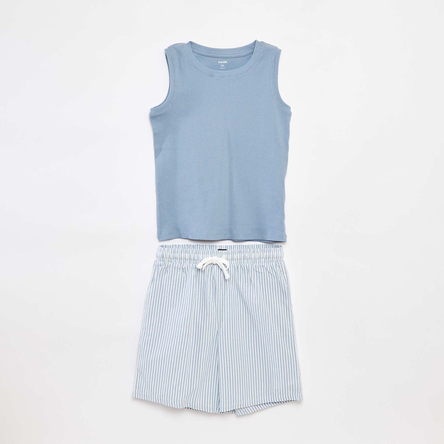 Pyjamas with vest top + shorts - 2-piece set BLUE