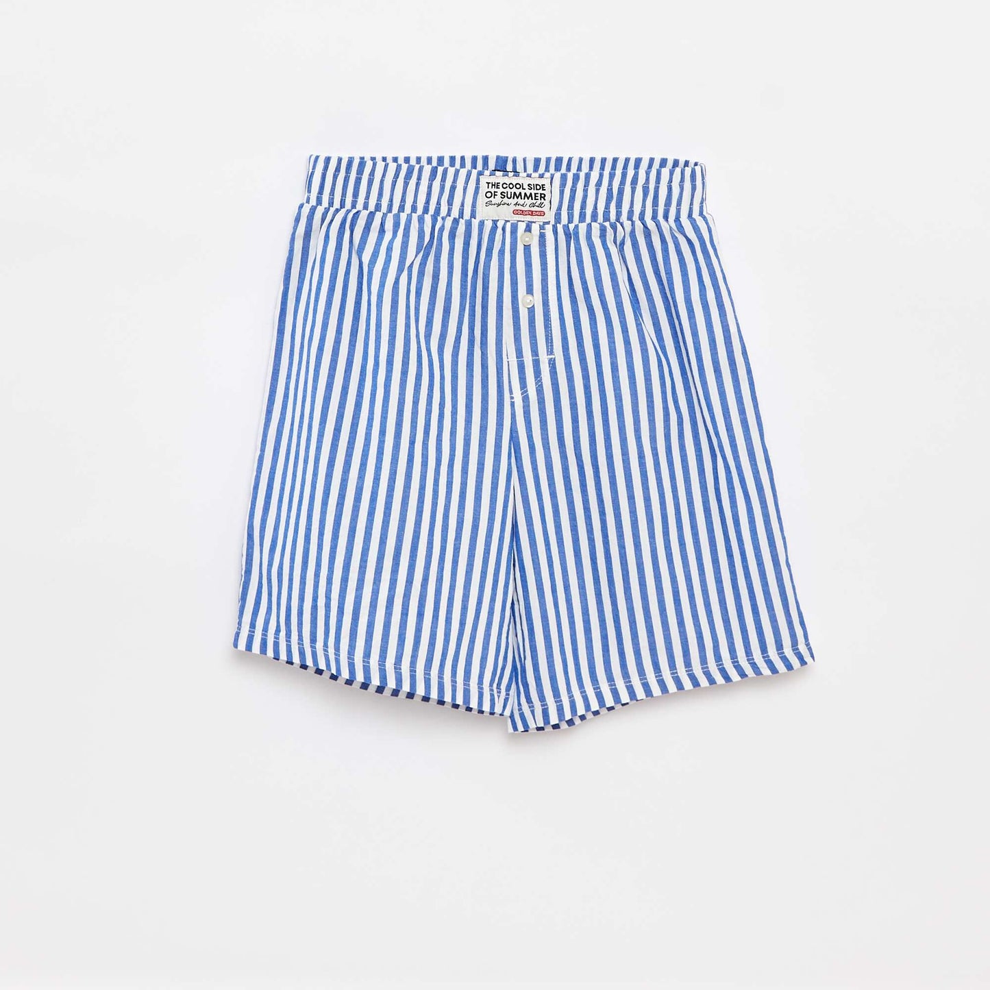 2-piece pyjama set - Striped shorts + T-shirt WHITE