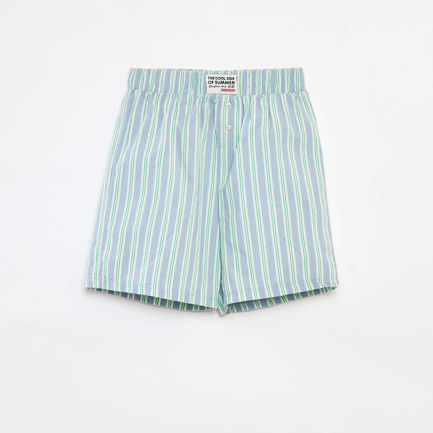 2-piece pyjama set - Striped shorts + T-shirt GREY