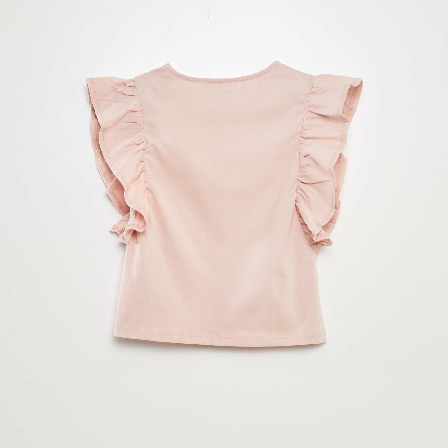 T-shirt with ruffled sleeves PINK