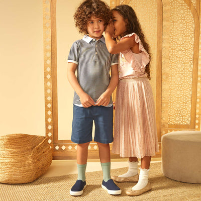 Plain chino shorts BLUE