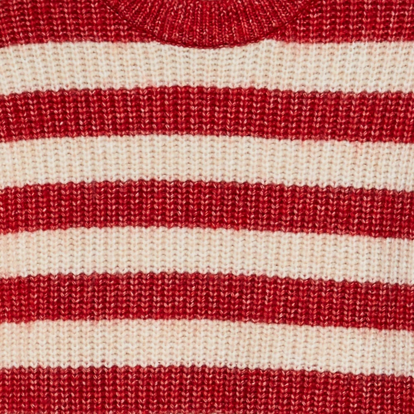 Wool-blend Breton stripe jumper RED