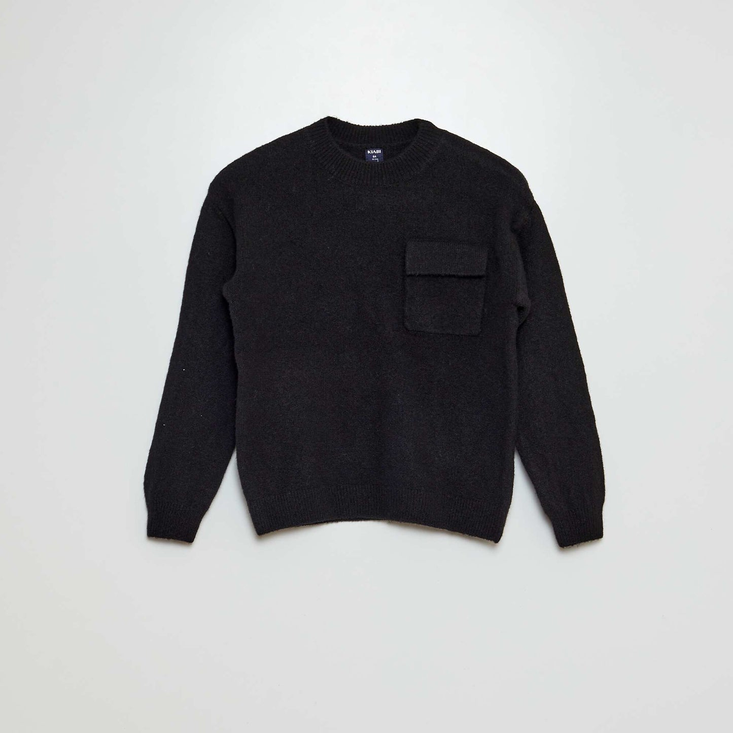 Jumper with flap pocket BLACK