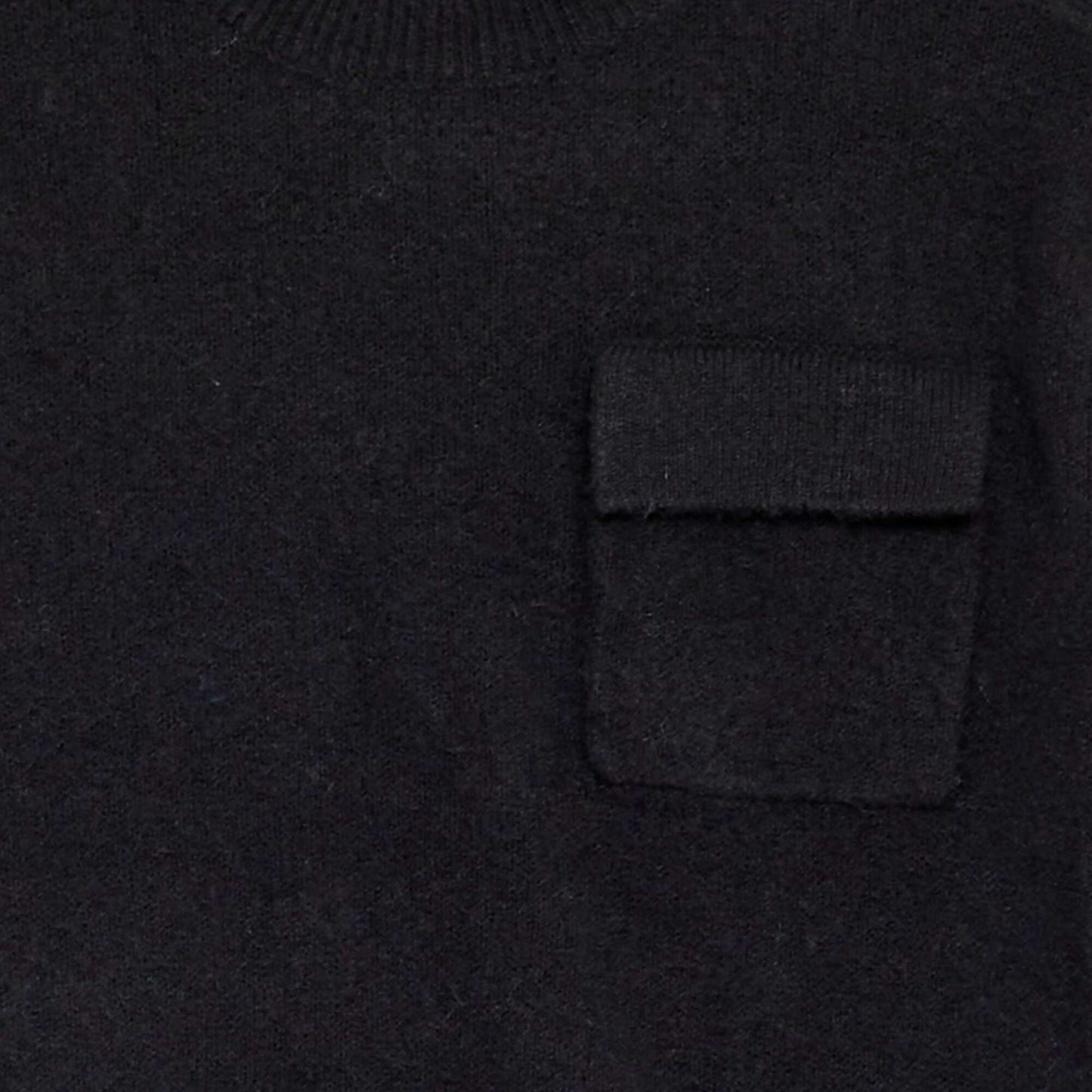 Jumper with flap pocket BLACK