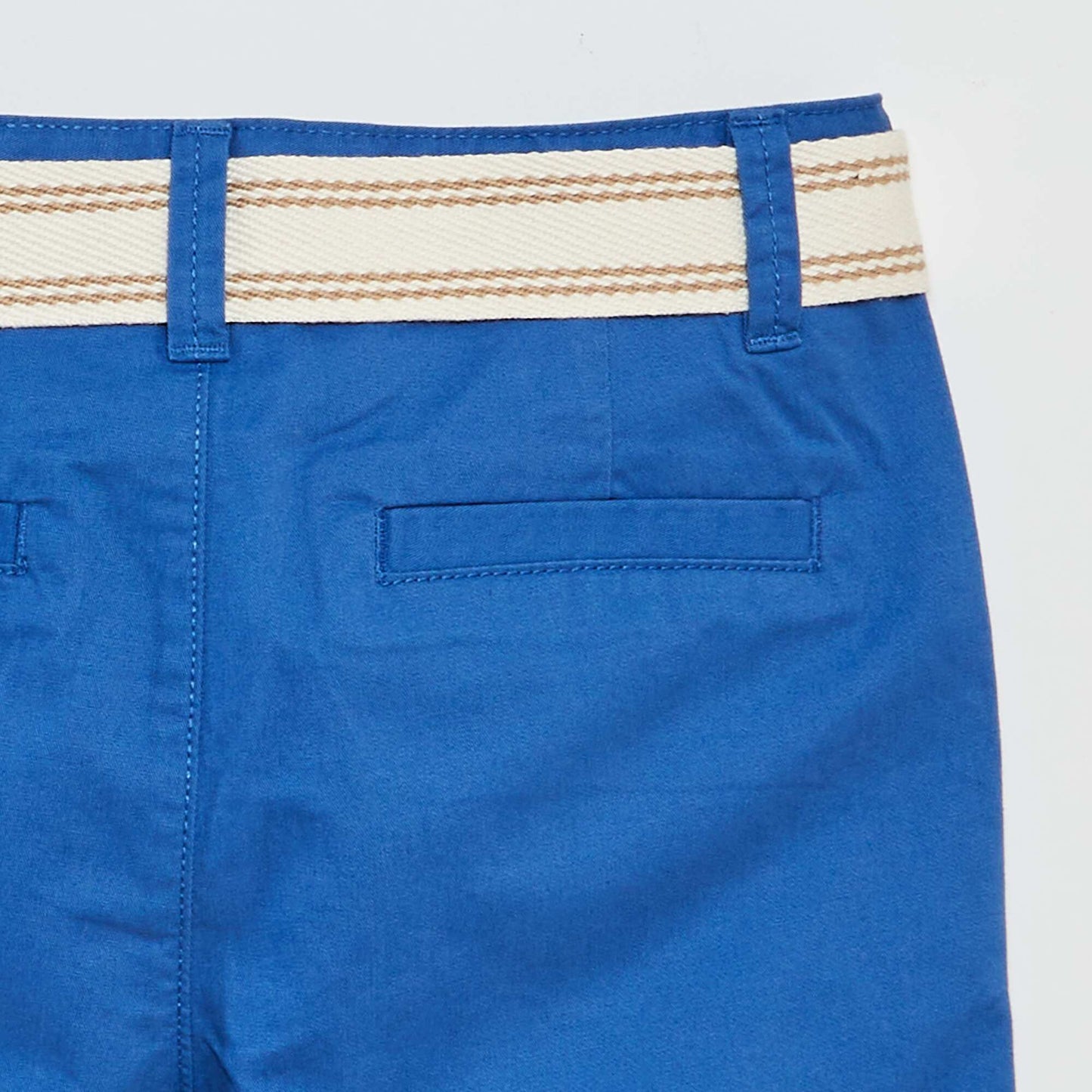 Lightweight Bermuda shorts with belt BLUE