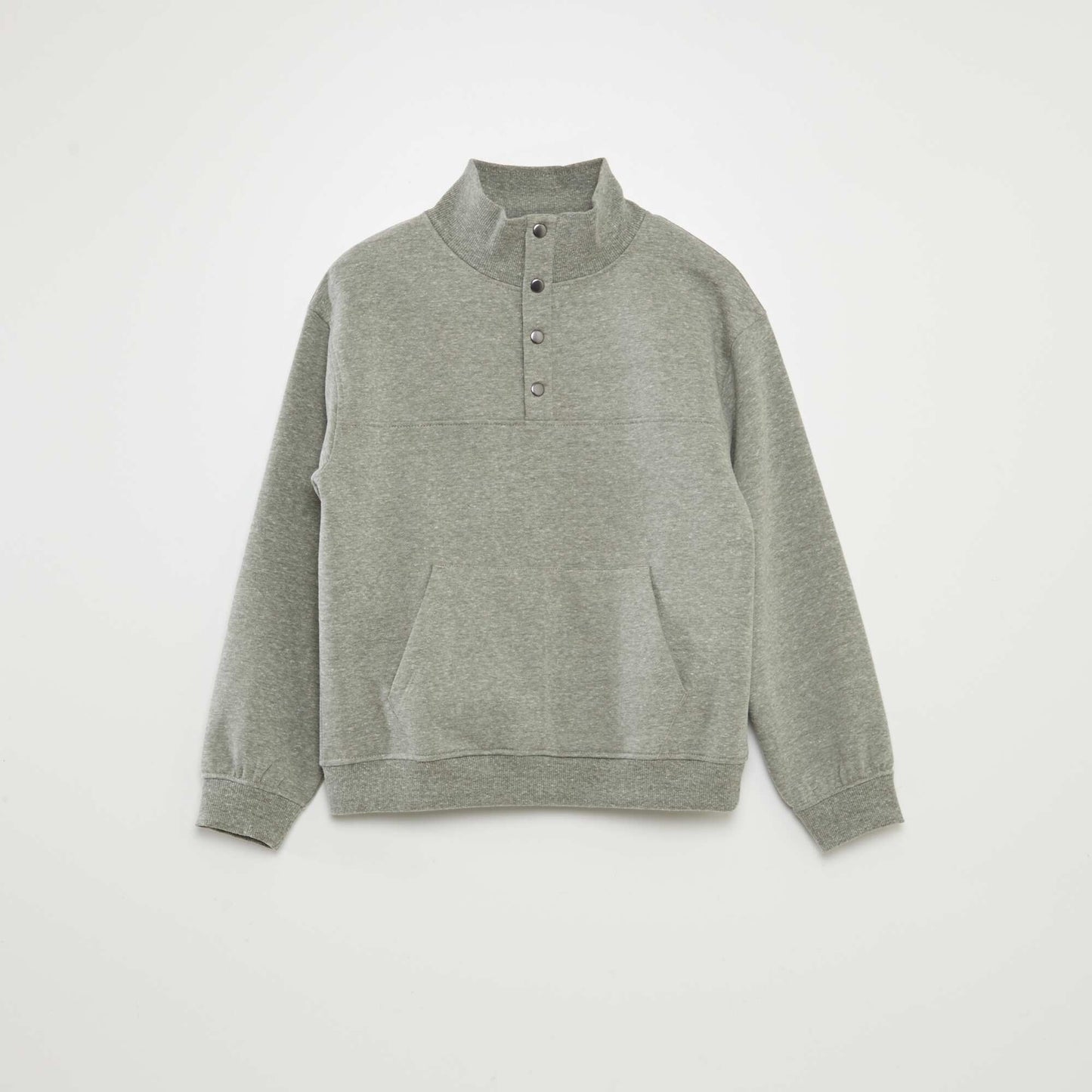 High neck sweatshirt KHAKI