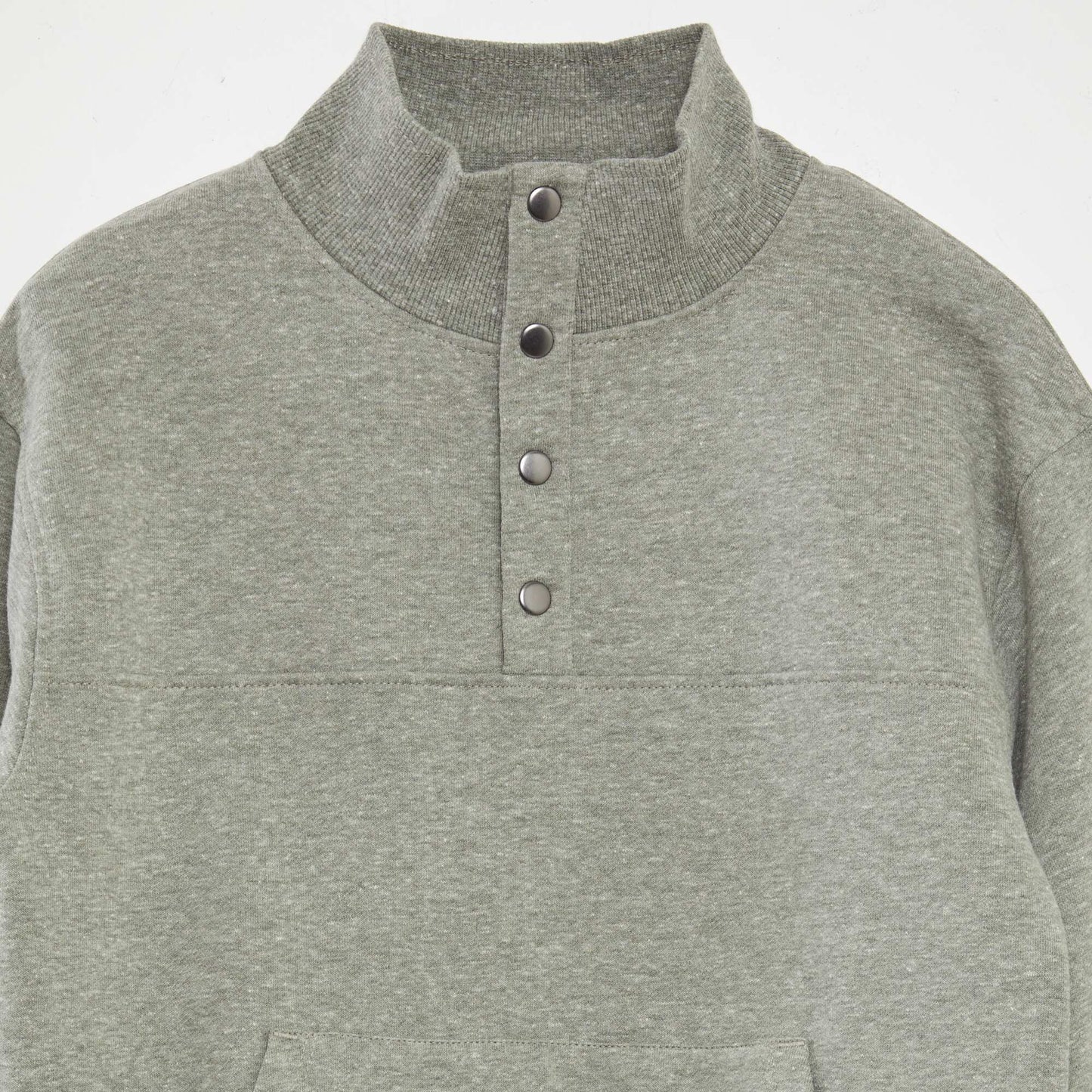 High neck sweatshirt KHAKI