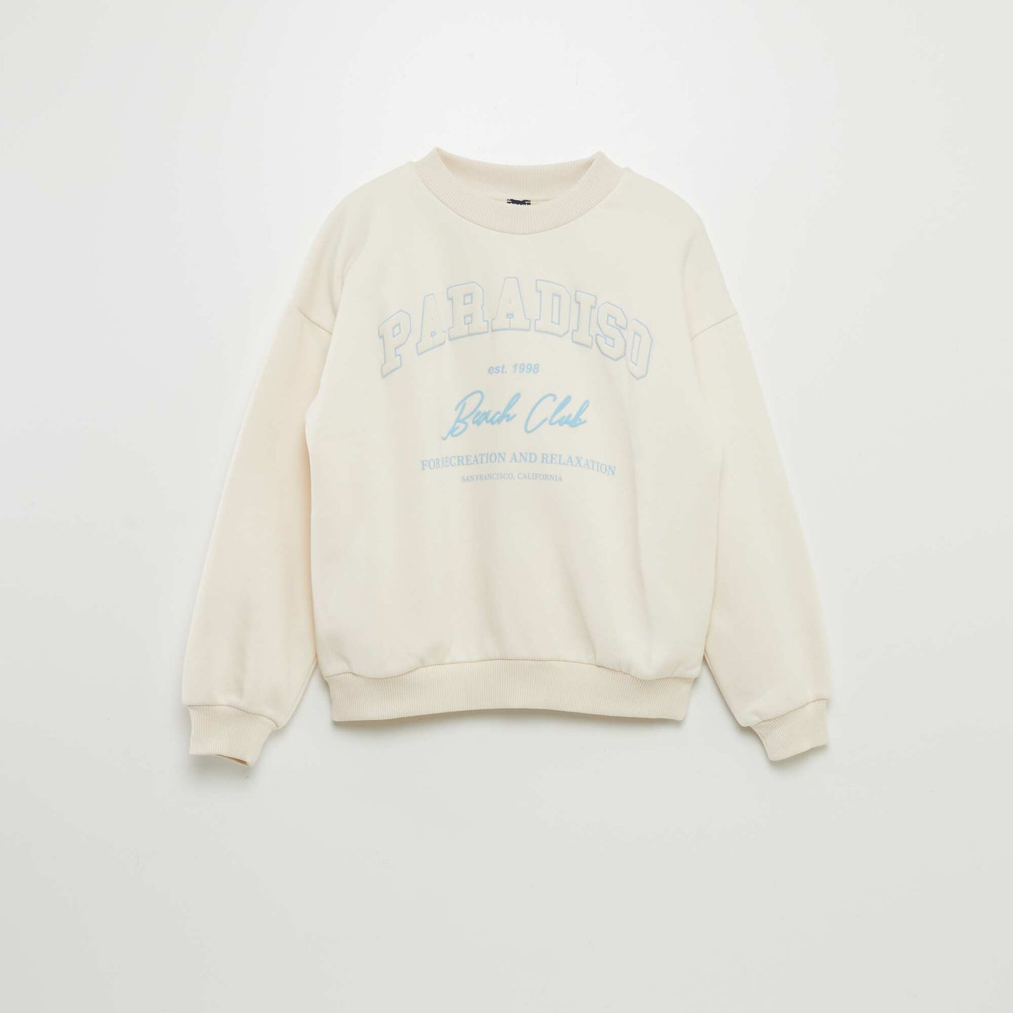 Campus-style sweatshirt WHITE