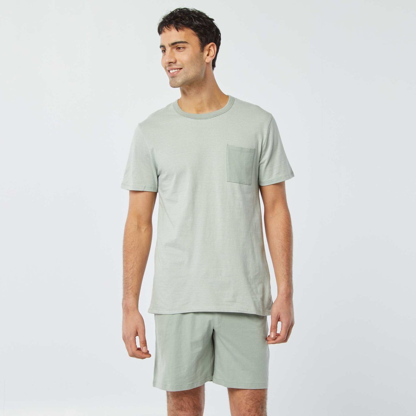 T-shirt and shorts pyjama set - 2 pockets GREEN