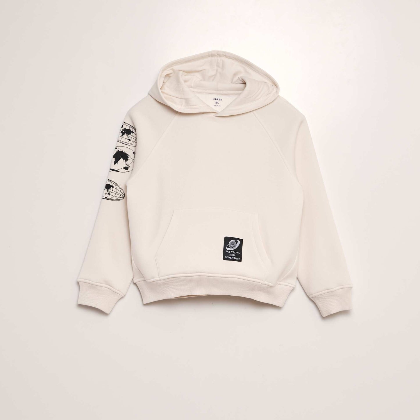 Sweatshirt fabric hoodie WHITE