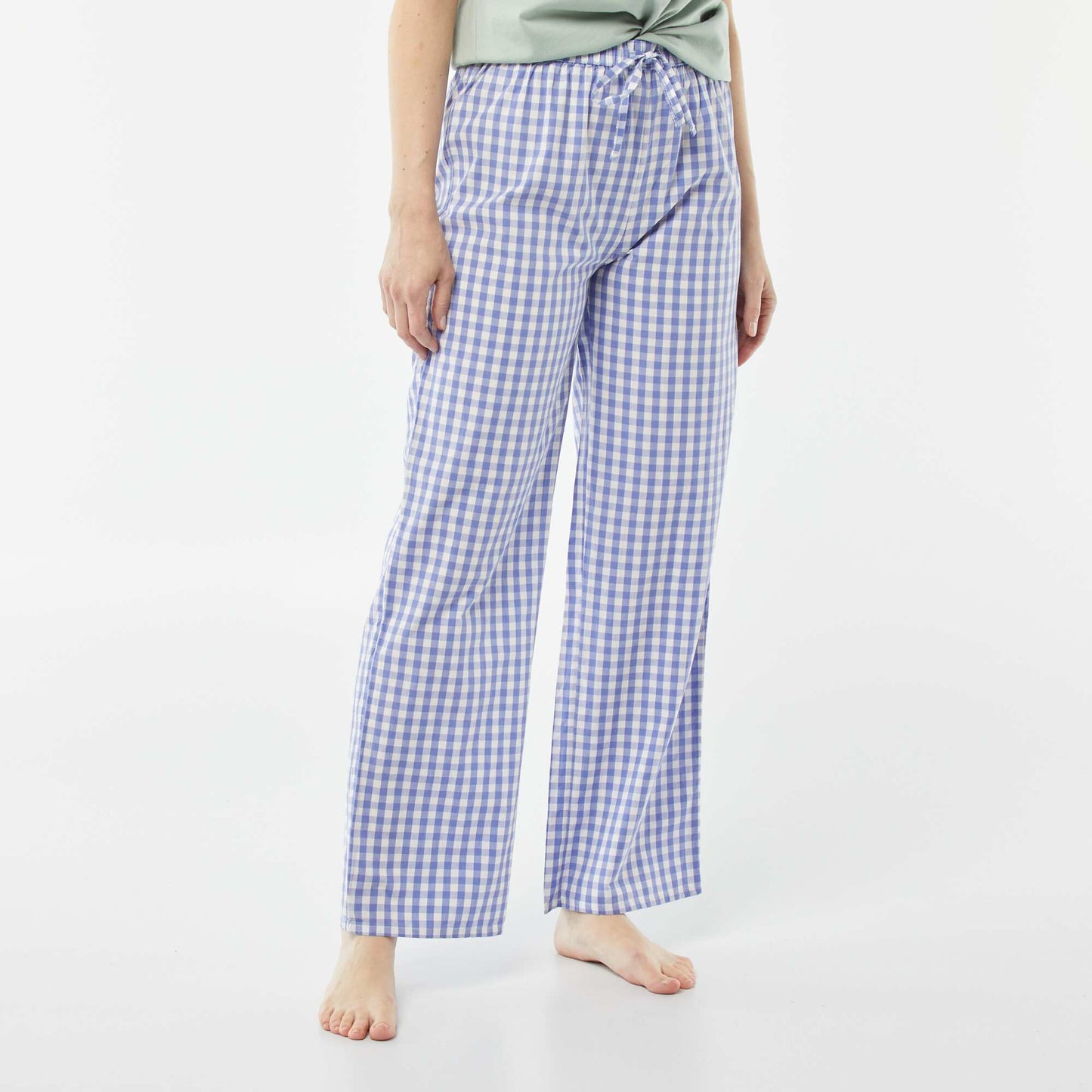 Wide-leg pyjama bottoms BLUE