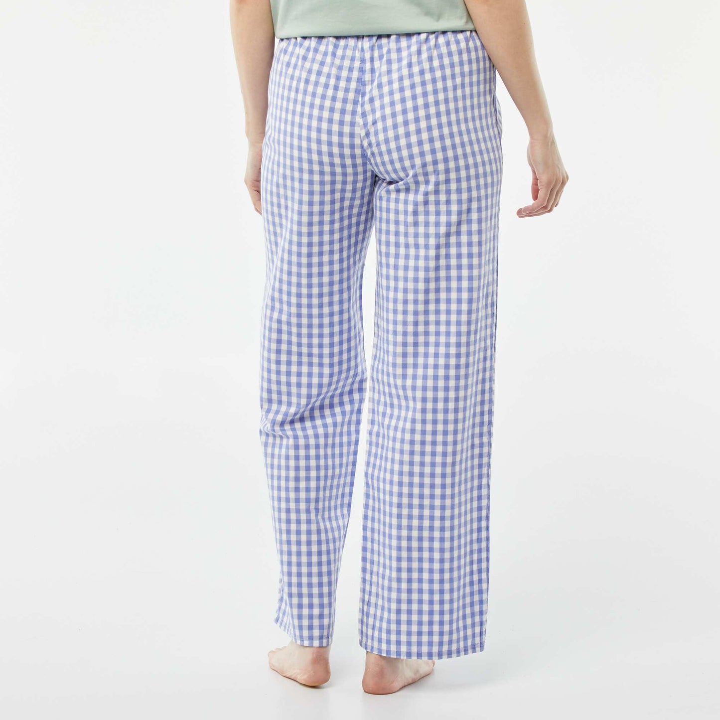 Wide-leg pyjama bottoms BLUE